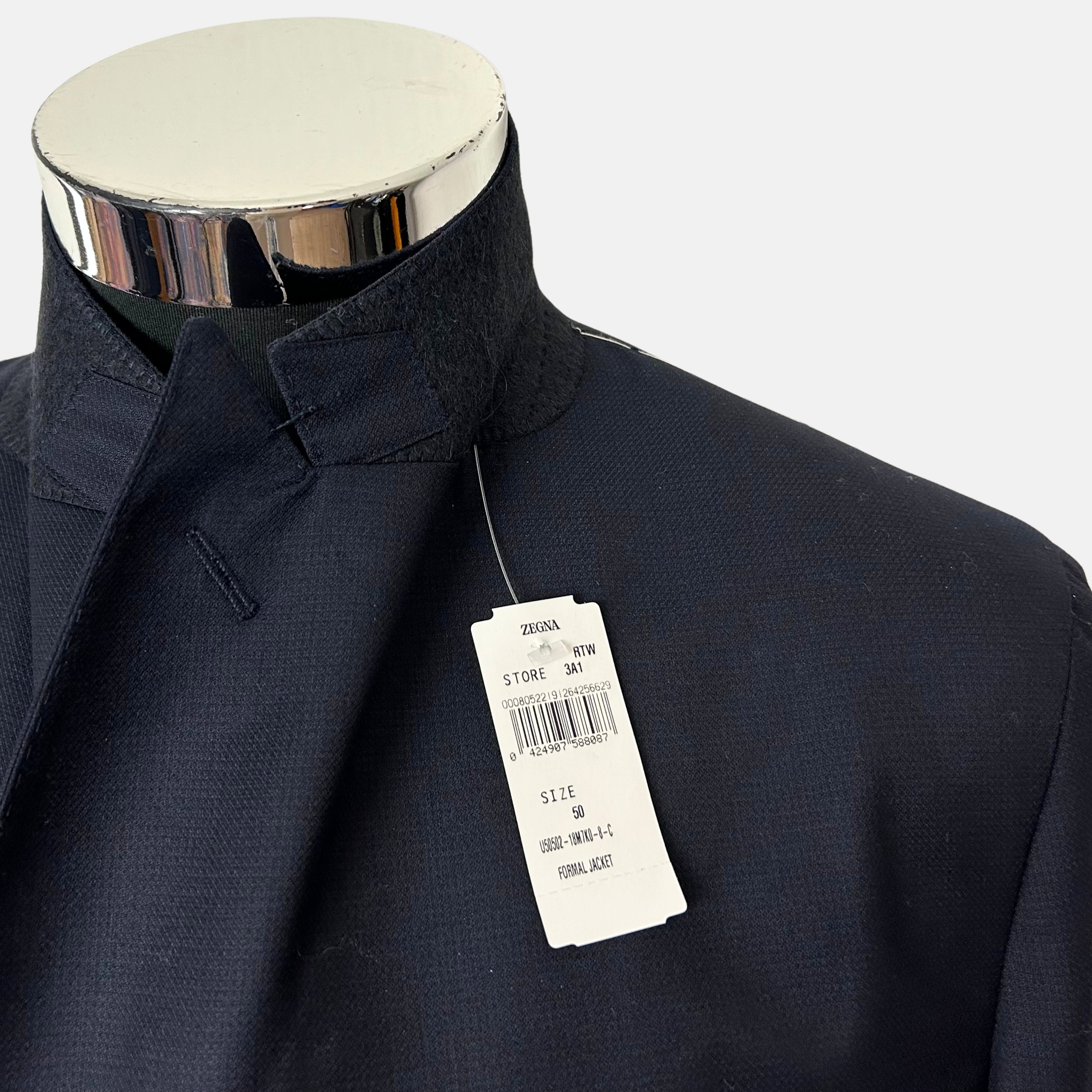Navy Double Breasted Blazer made of Wool (EU 50)