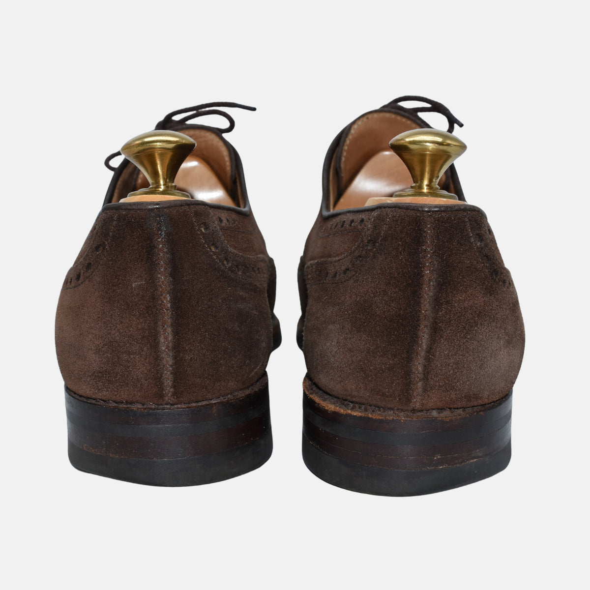 Dunkelbraune Budapester Schuhe aus Wildleder (EU 42)