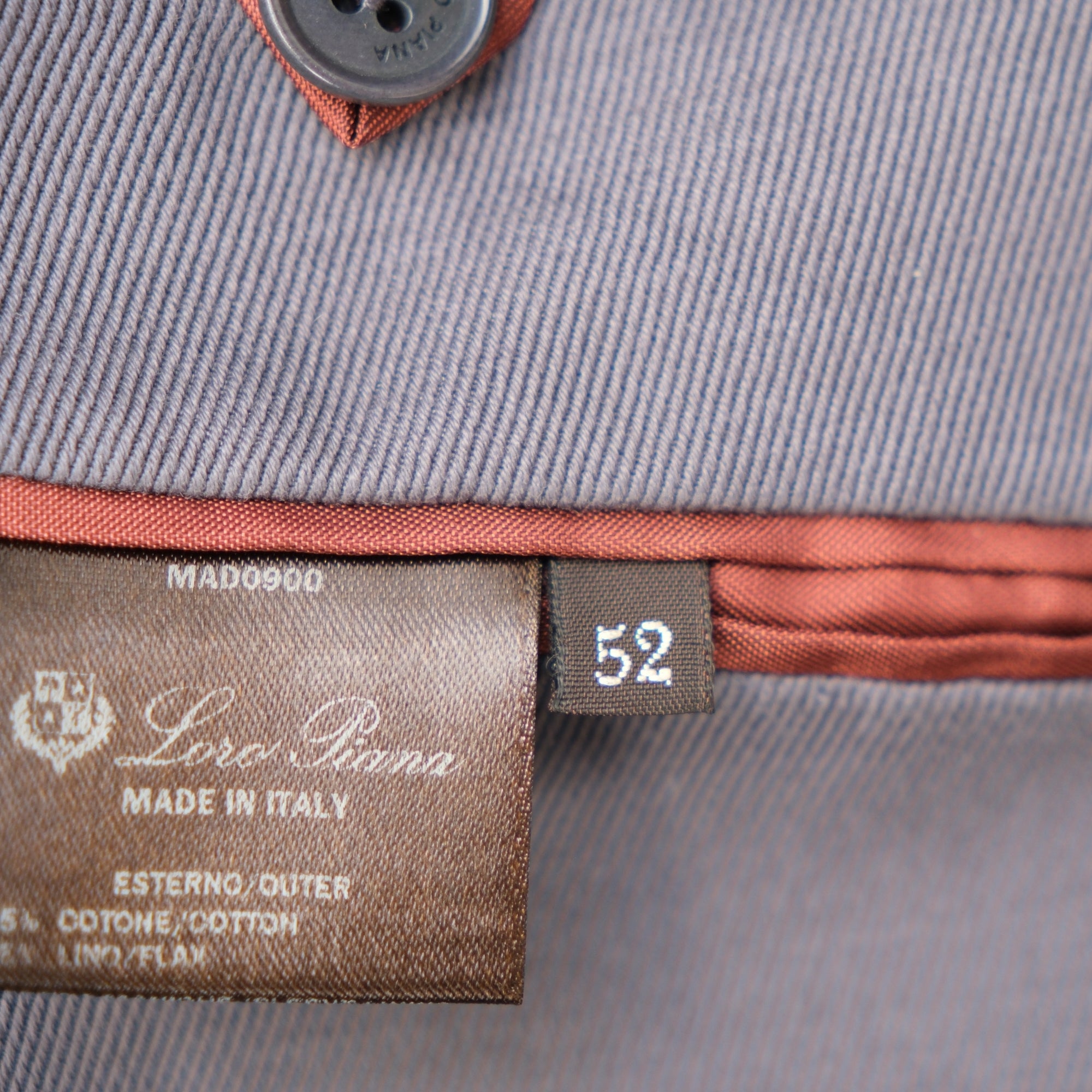 Blue Suit made of Cotton/Linen (EU 52)
