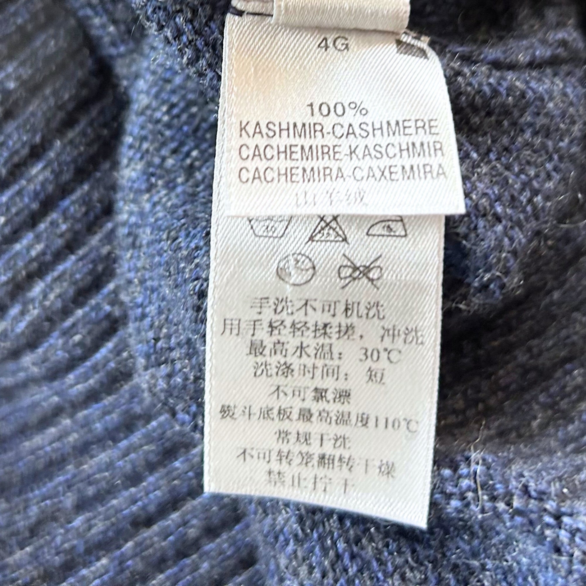 Navy Pullover made of Cashmere (S)