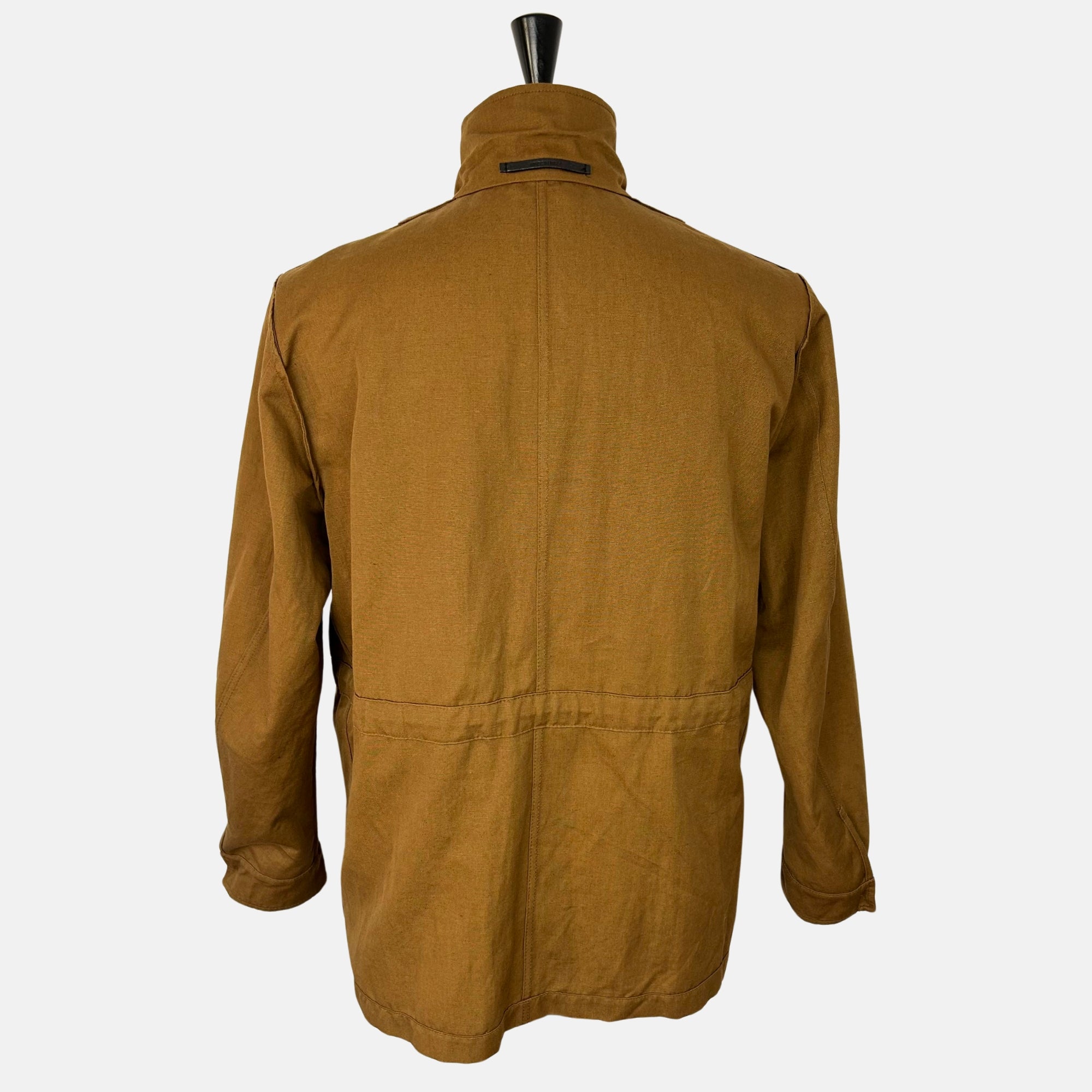 Brown Field Jacket made of Cotton/Linen (M)