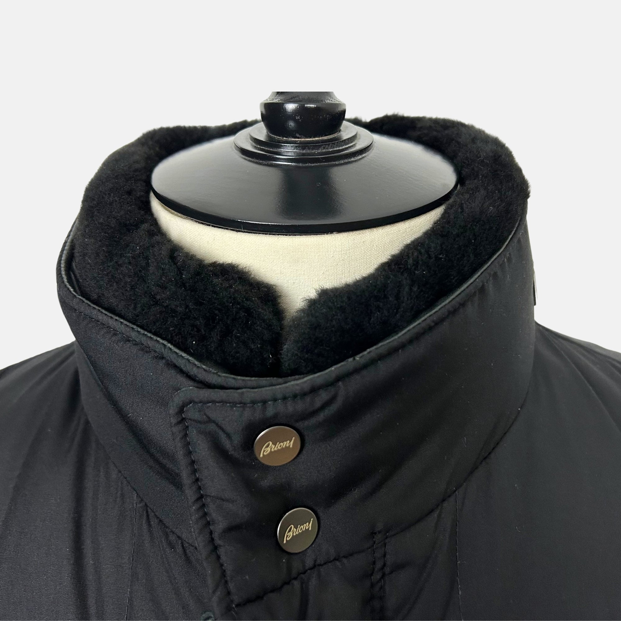 Black Down Coat made of Silk (EU 58)