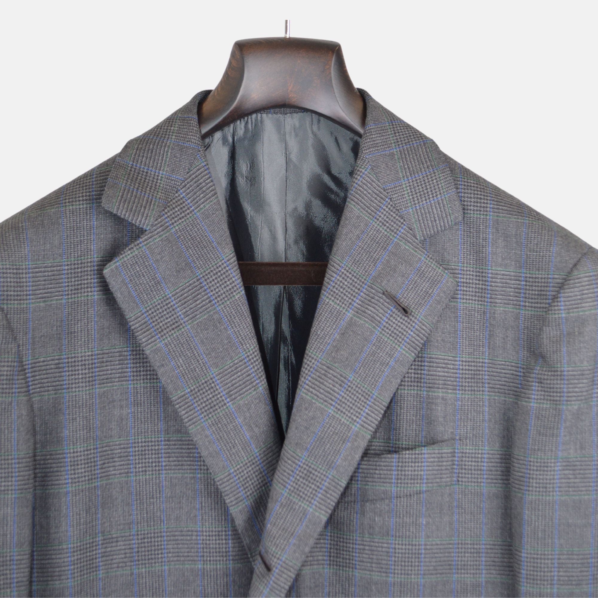 Grey Checked Suit made of Wool (46/48)