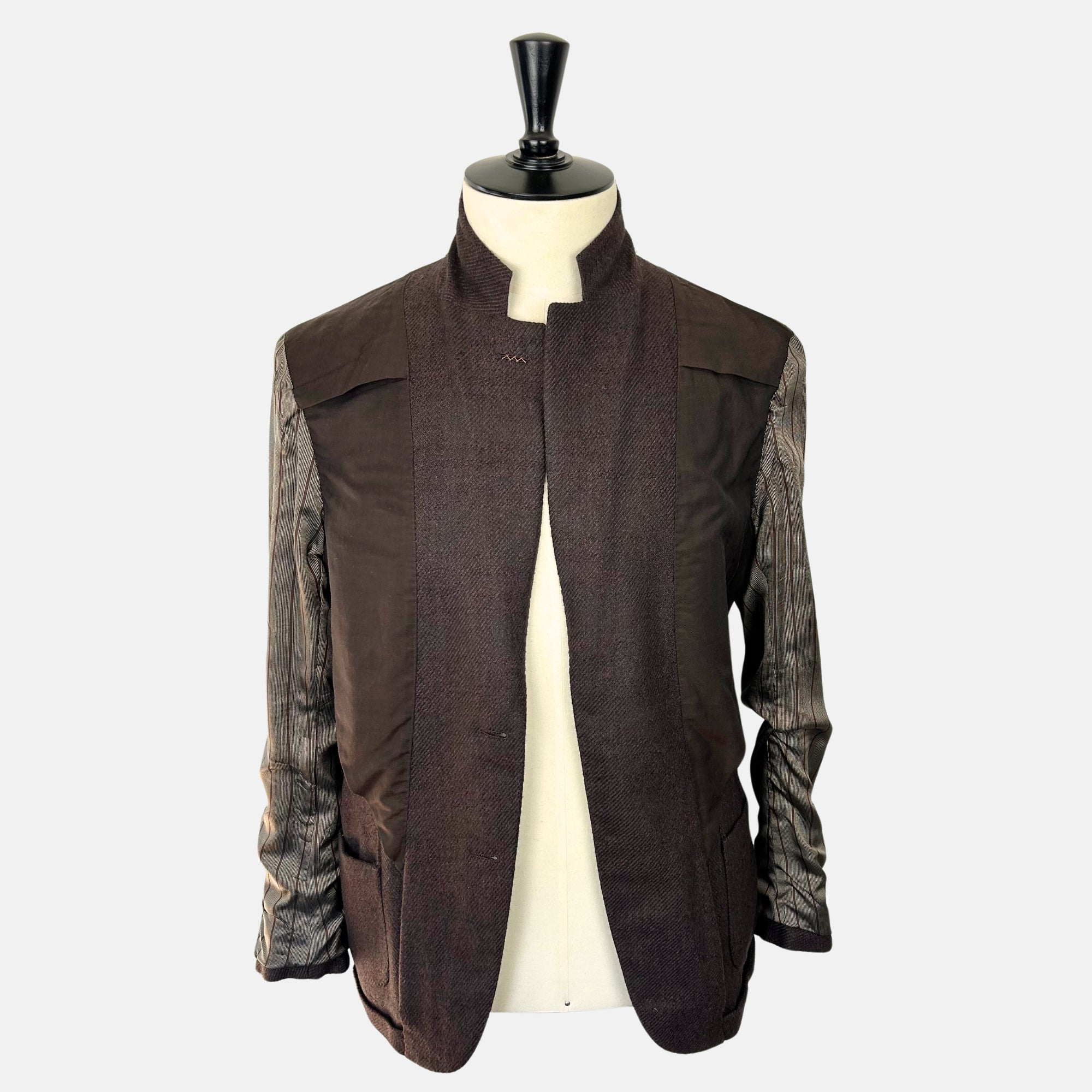 Brown Patterned Blazer made of Cashmere/Silk/Wool (EU 48)