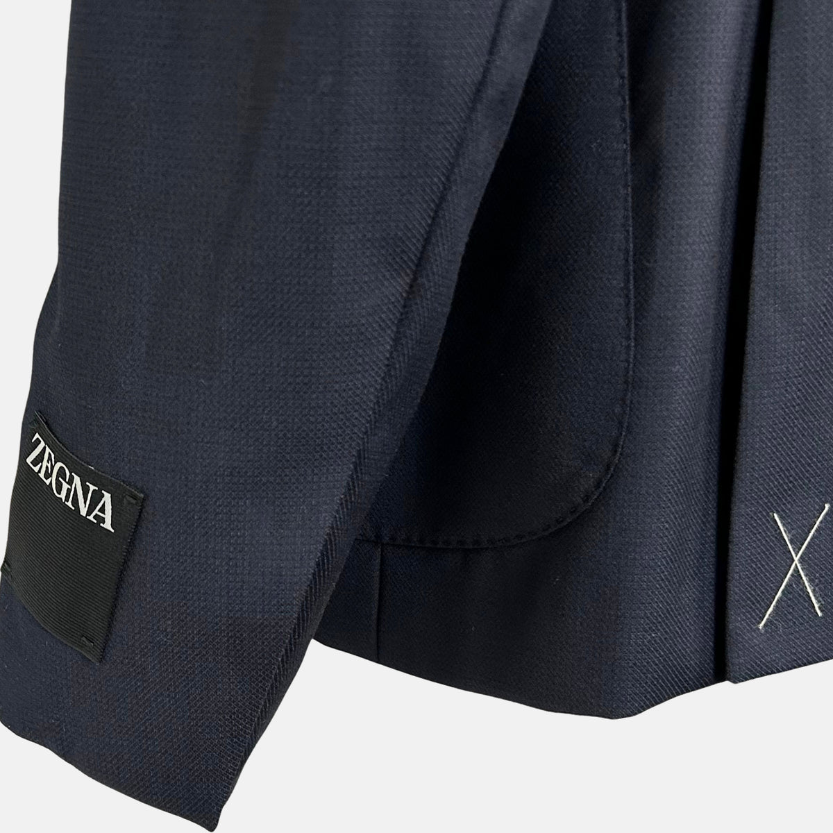 Navy Double Breasted Blazer made of Wool (EU 50)