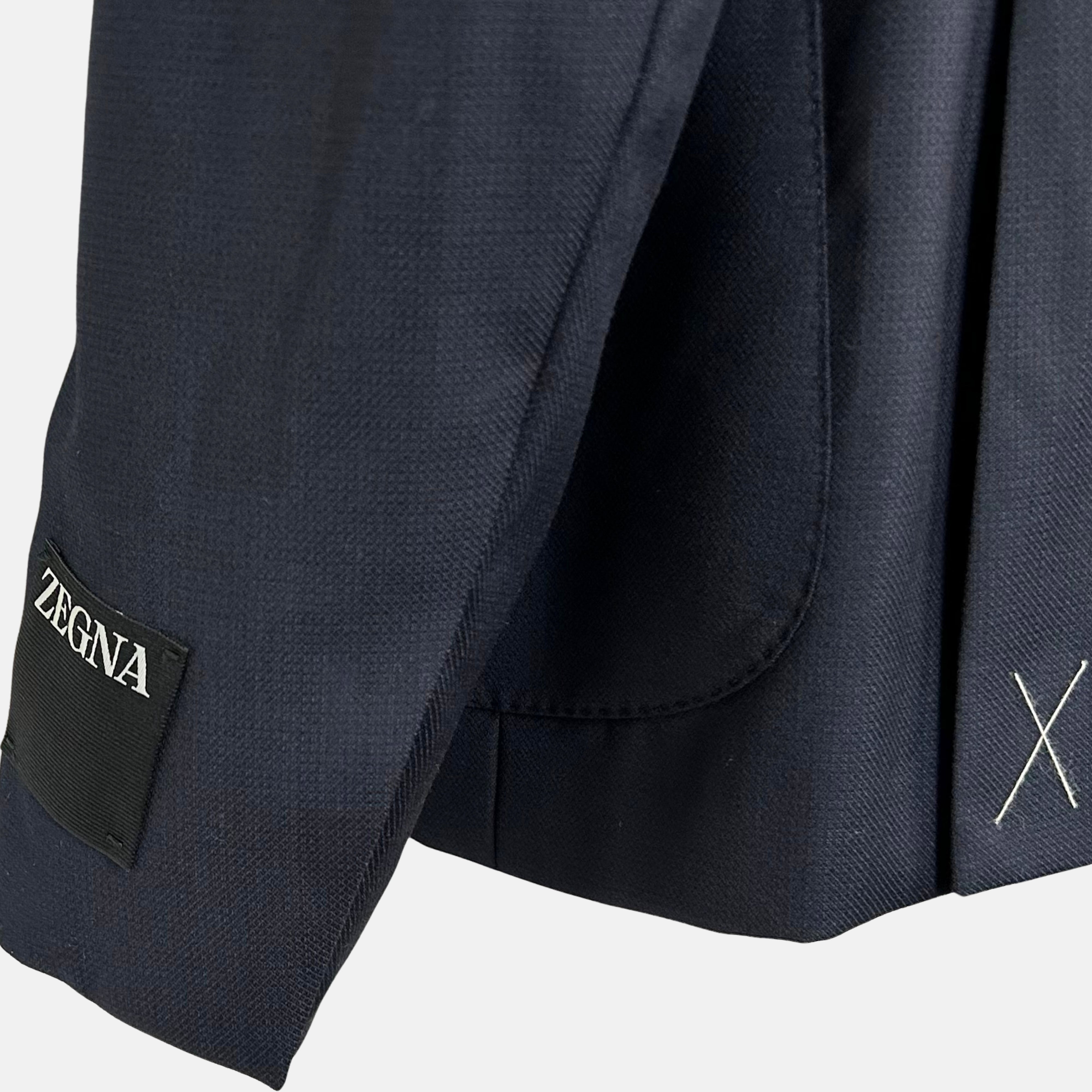 Navy Double Breasted Blazer made of Wool (EU 50)