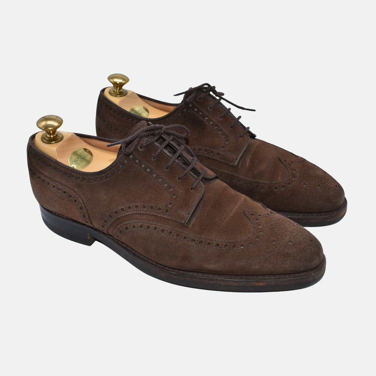 Dunkelbraune Budapester Schuhe aus Wildleder (EU 42)