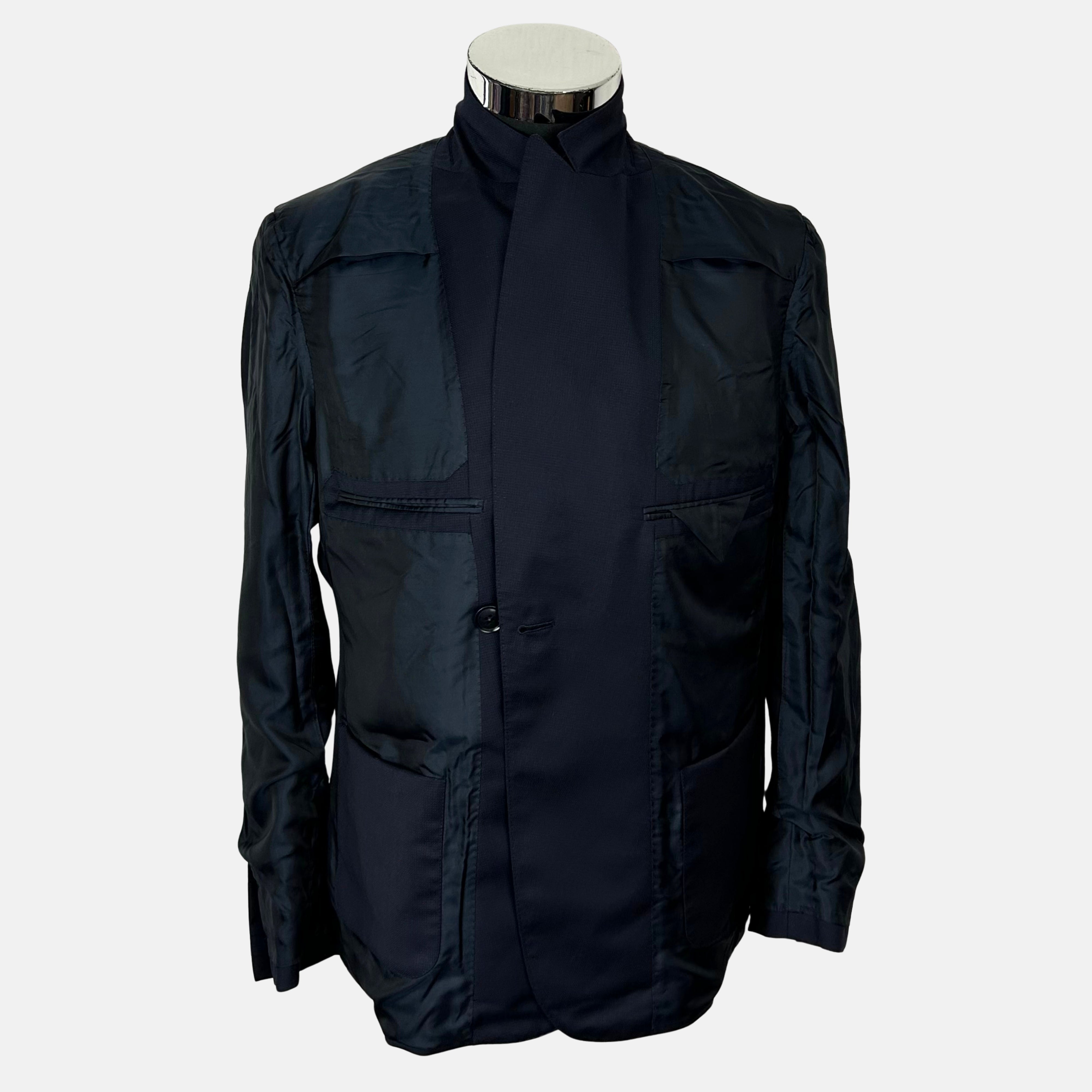 Navy Double Breasted Blazer made of Wool (EU 50)
