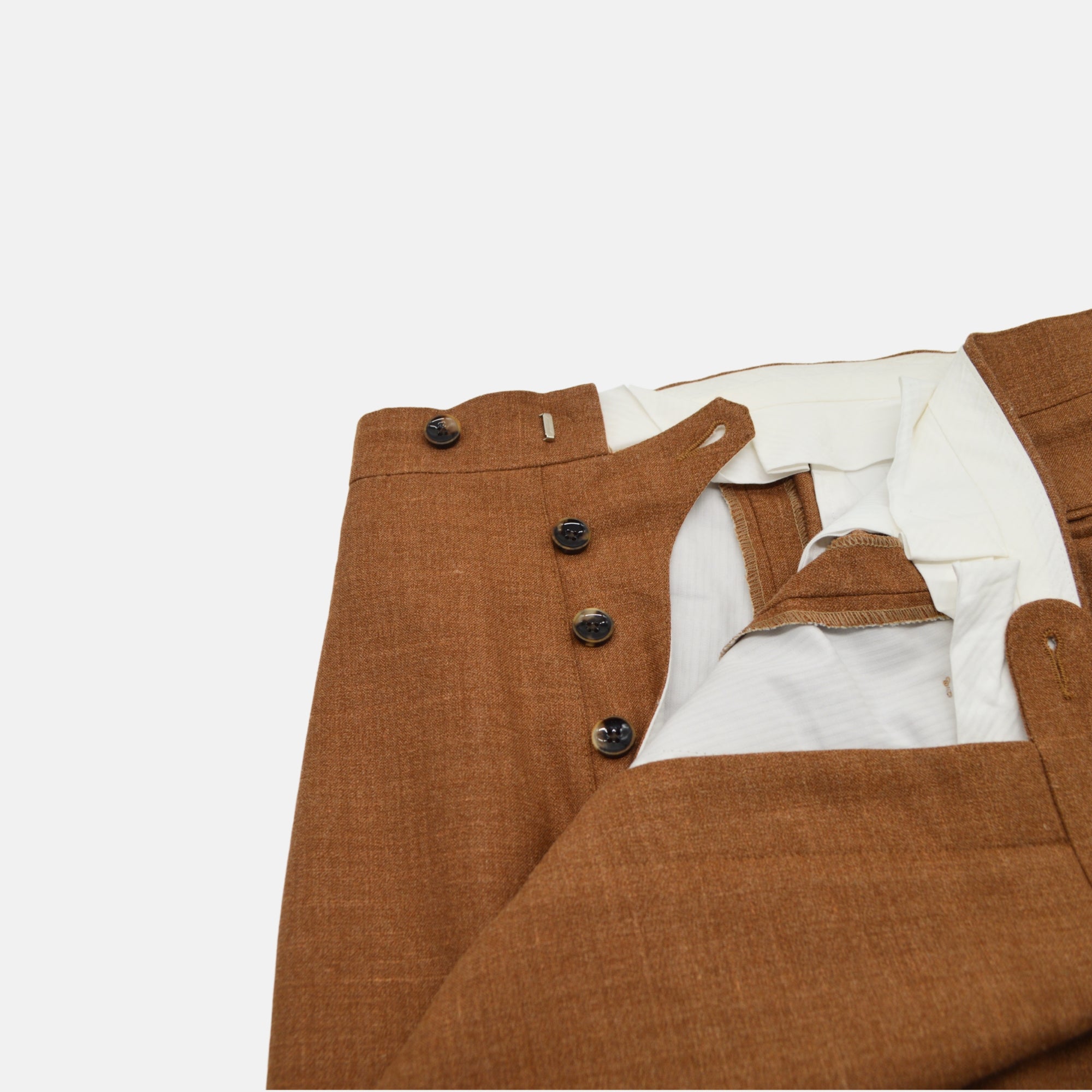 Brown Suit made of Wool/Silk/Linen (54)