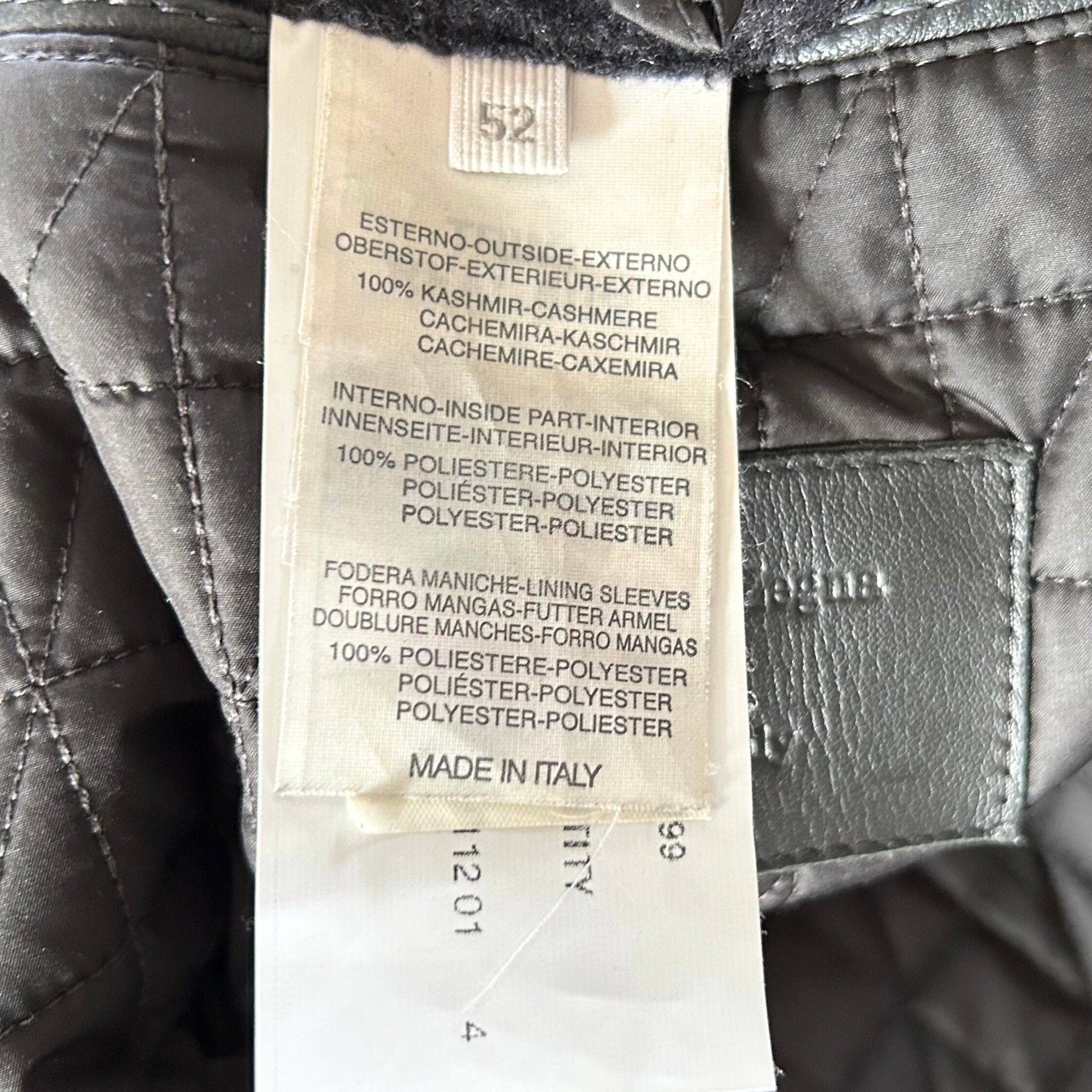 Anthracite Peacoat made of Cashmere (EU 52)