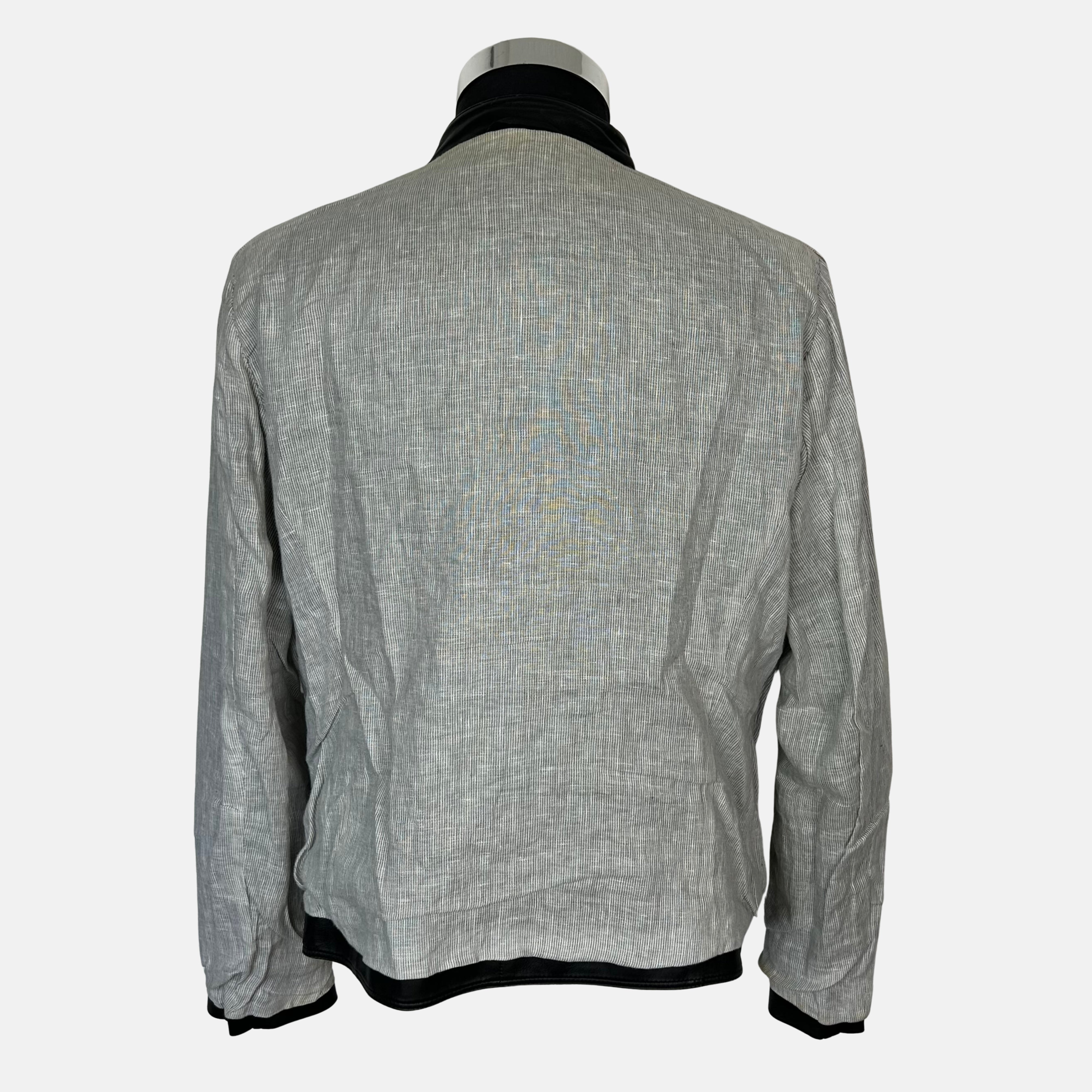 Black Biker Jacket made of Leather (EU 48)