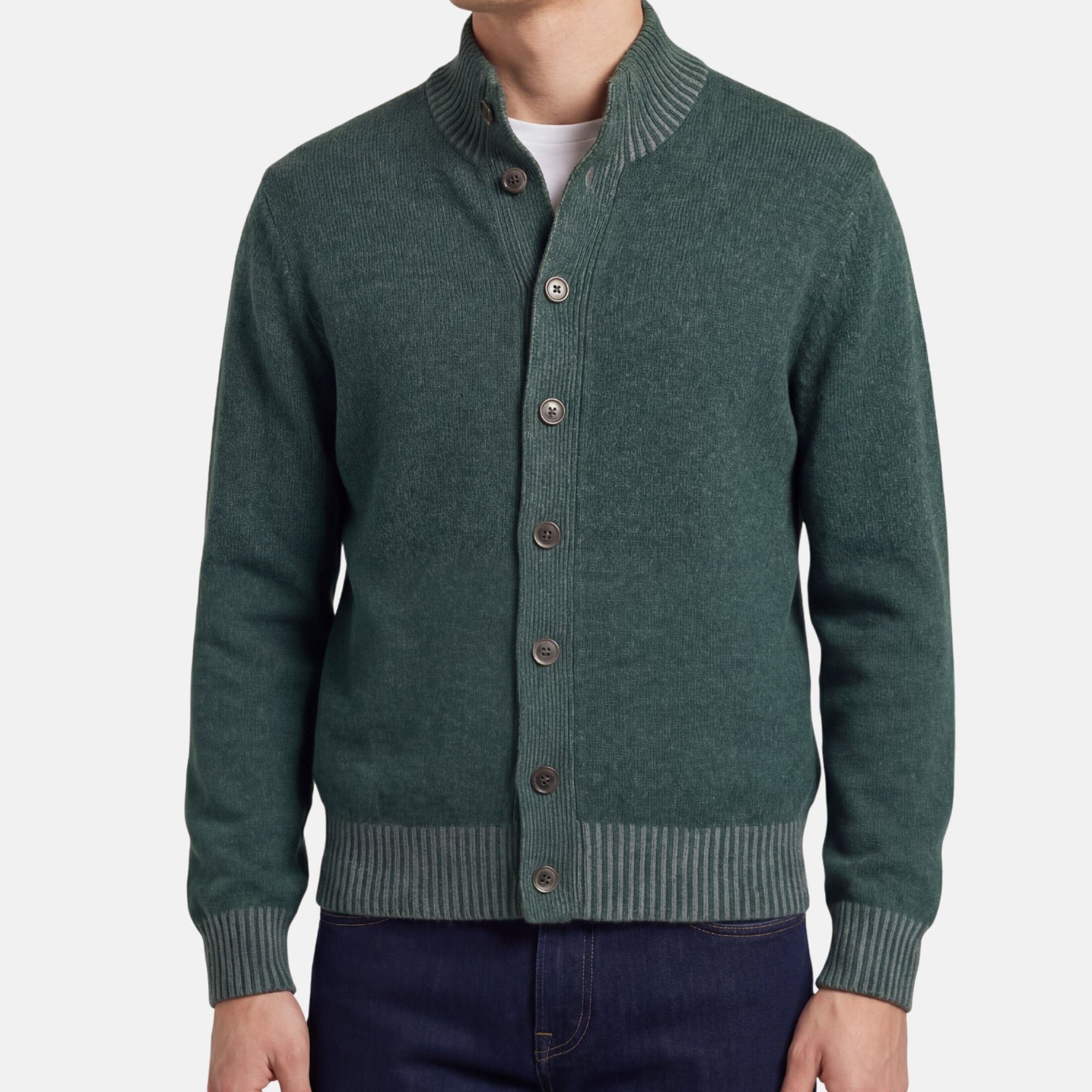 Green Cashmere Cardigan (EU 50)