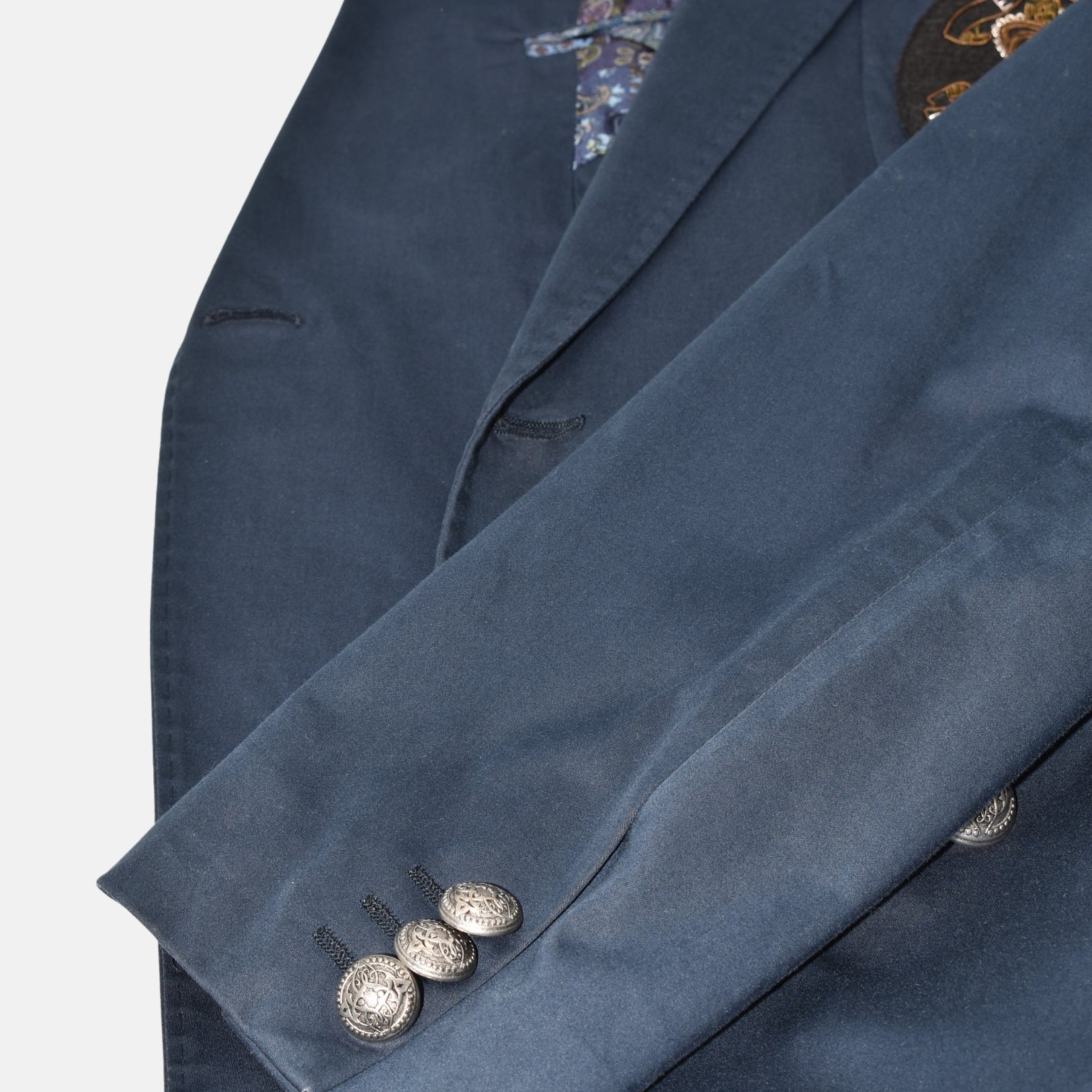 Indigo Blue Doublebreasted  Blazer made of Cotton (EU 50)