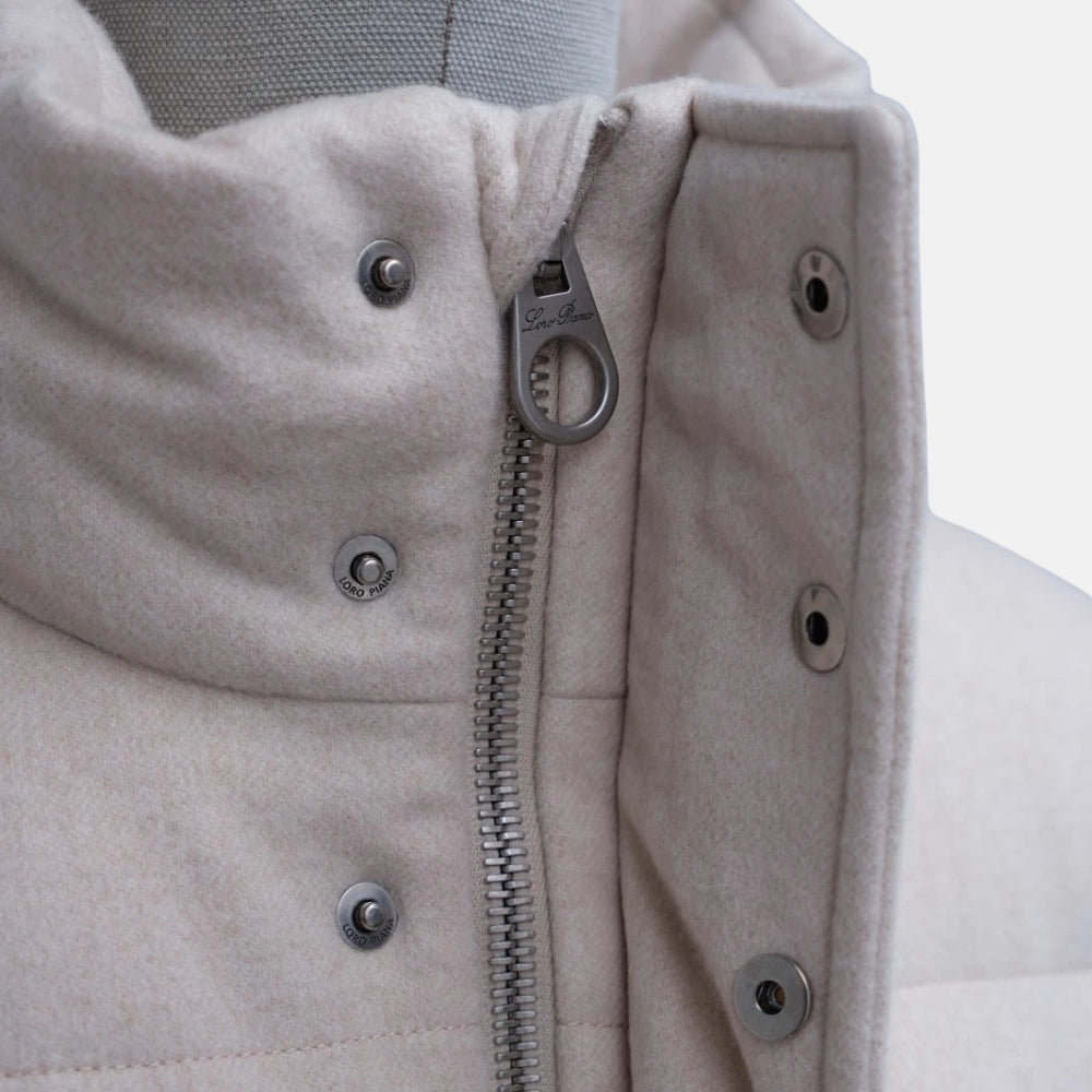 Offwhite Puffer Goose Down Cashmere Jacket (L)