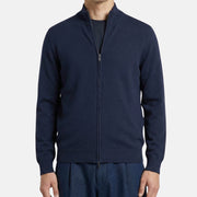 Navy Blue Zipper made of Cashmere (EU 48)