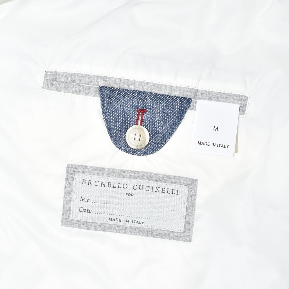 Blue Down Vest made of Linen (M)