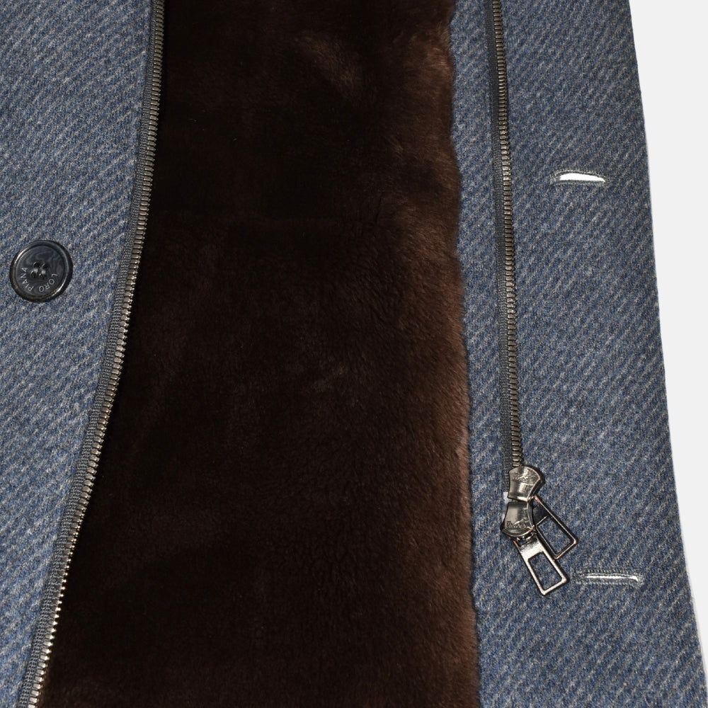 Blue Roadster Nutria Lined Cashmere Jacket (M)