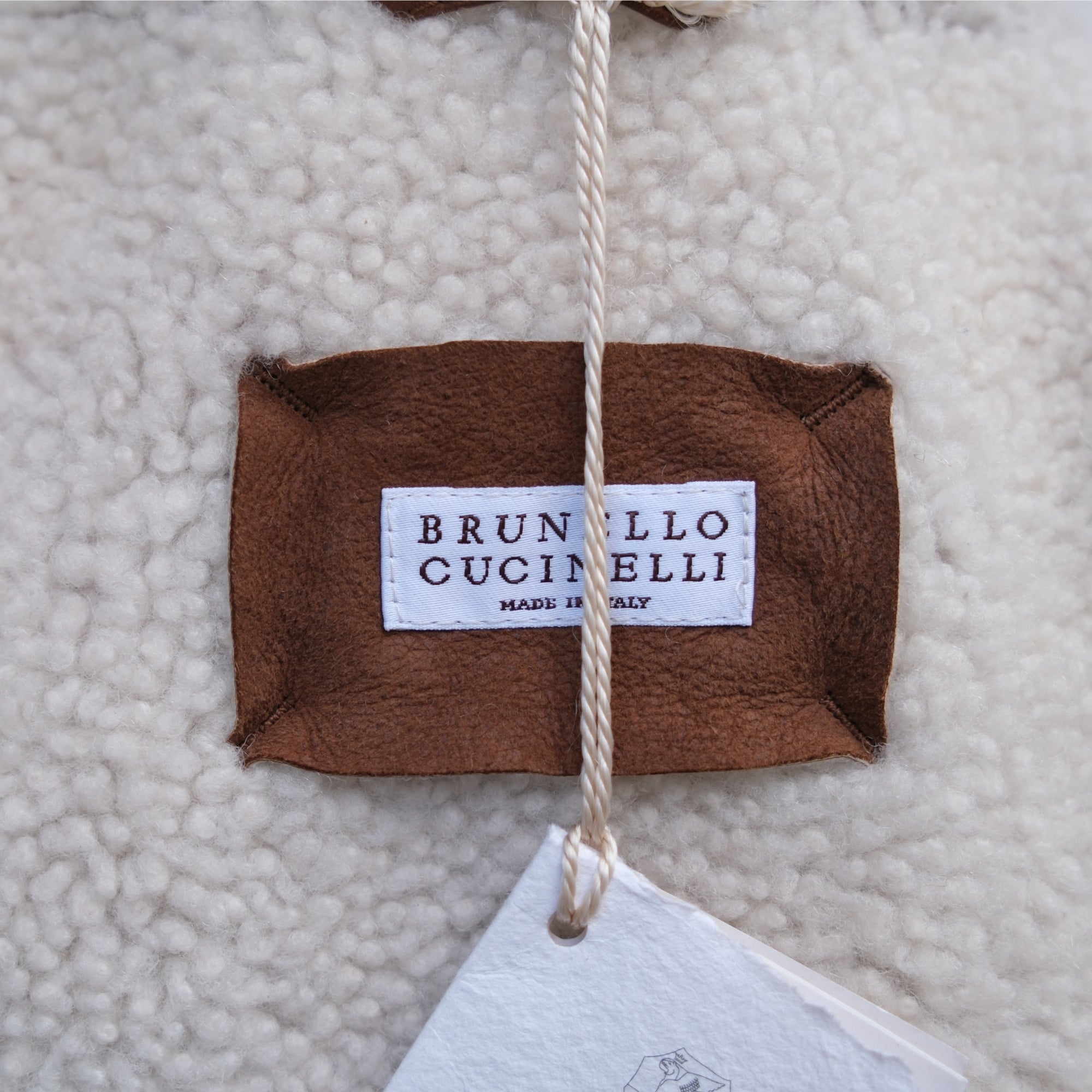 Braune Shearling Jacke (M)