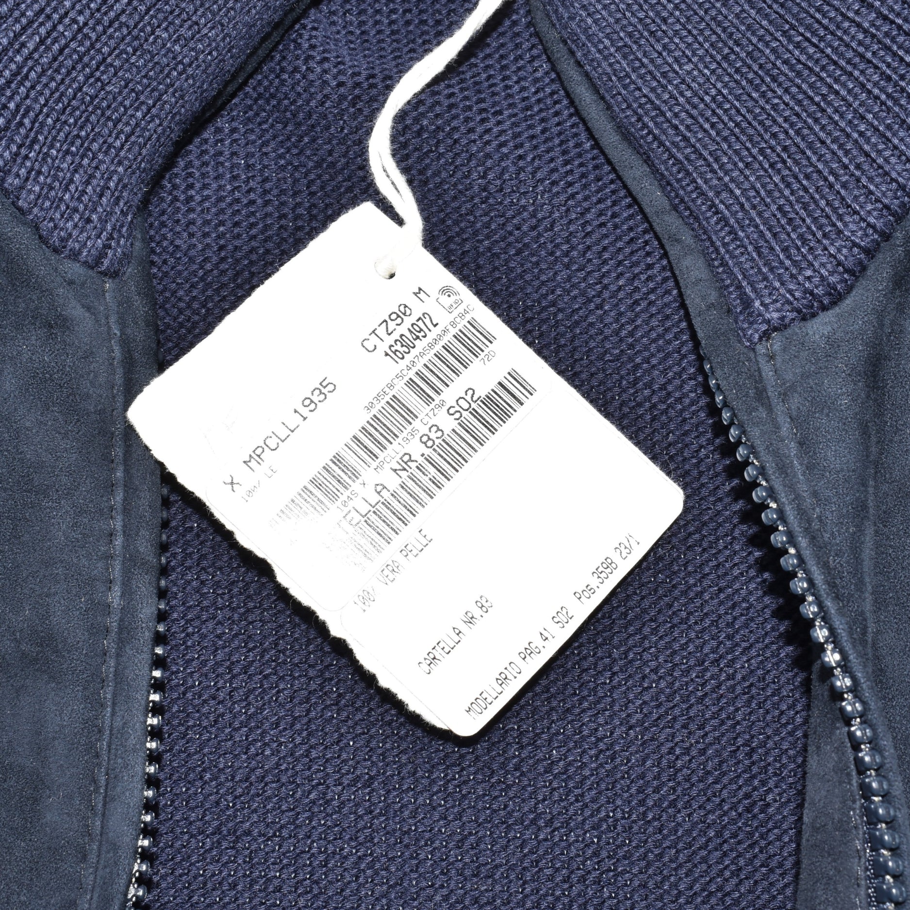 Blue Suede Cardigan (M)