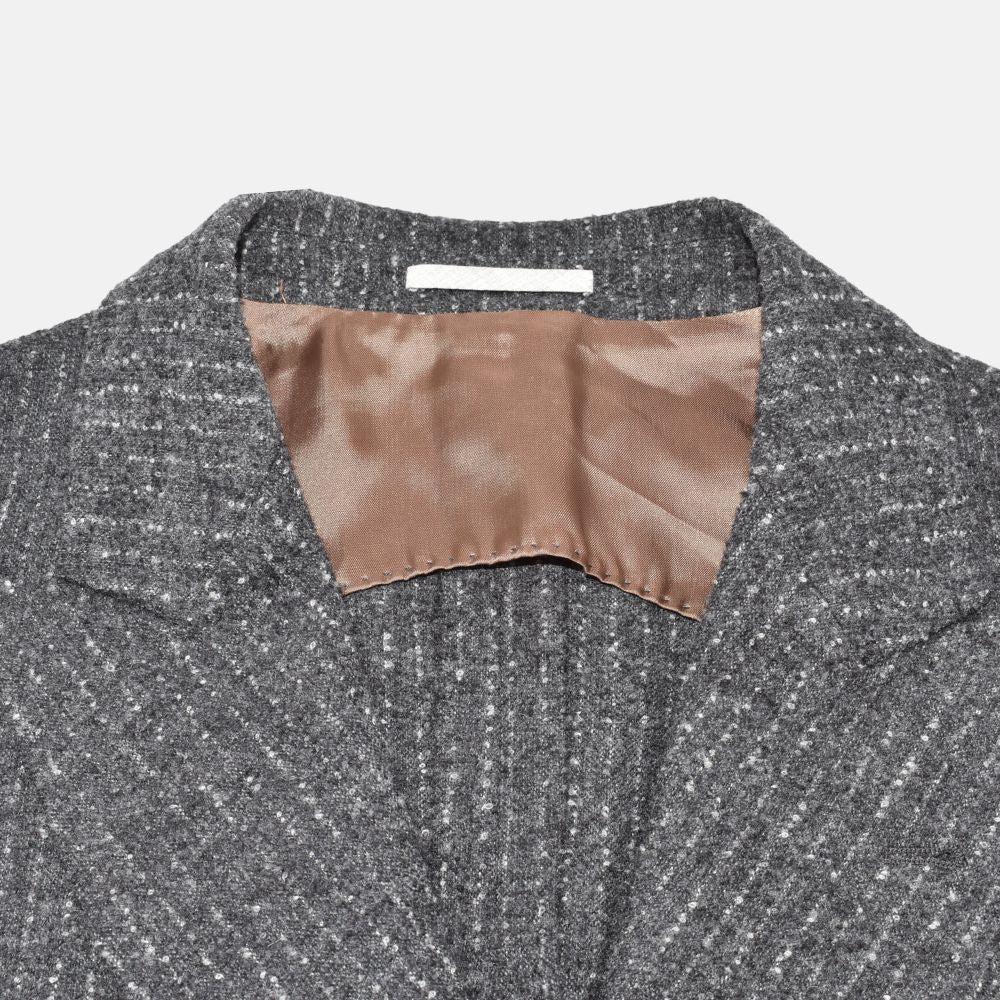 Gray-White Striped Double Breasted Blazer made of Alpaca/Wool/Polyamide/Cashmere (EU 52)