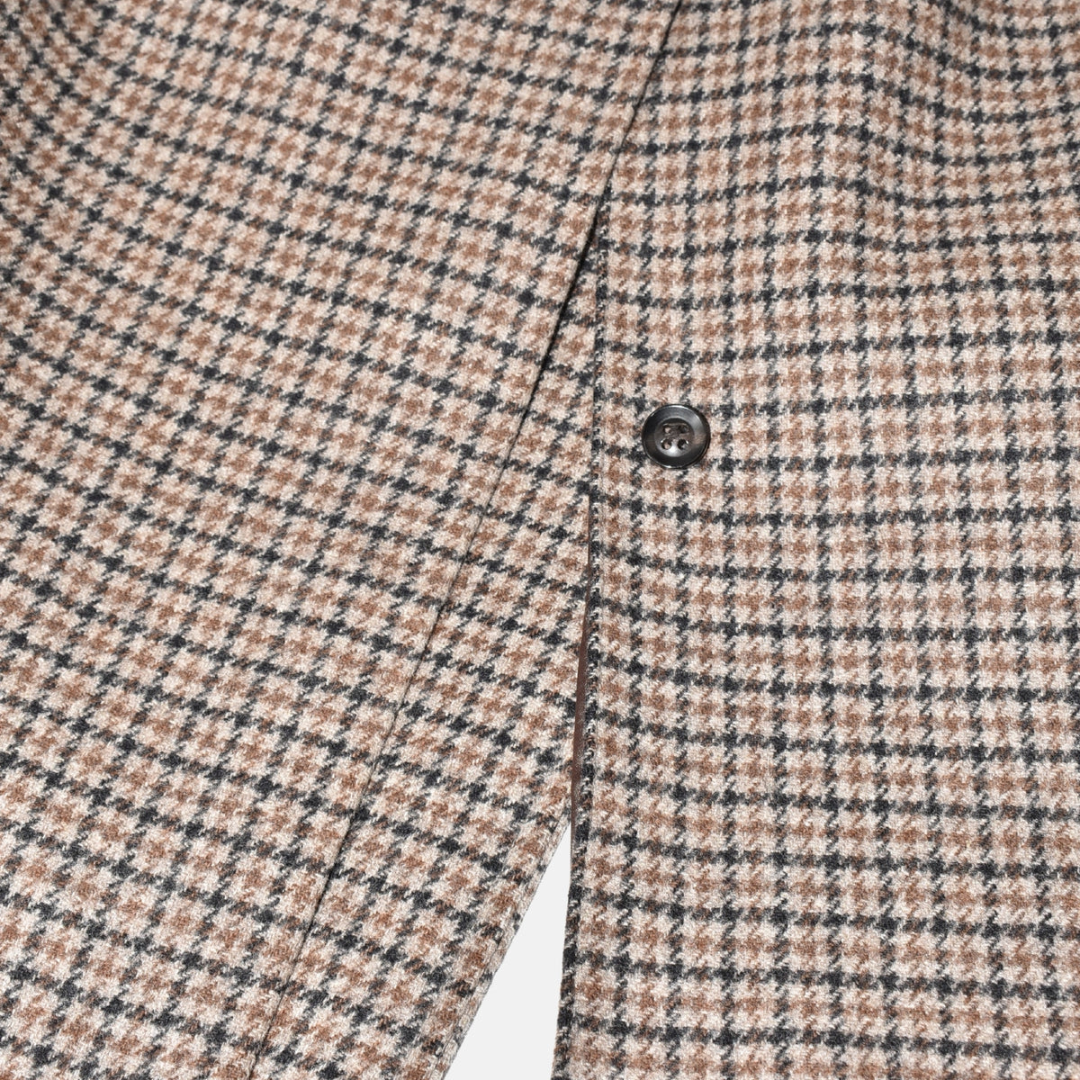 Multicoloured Checkered Coat made of Wool (EU 50)