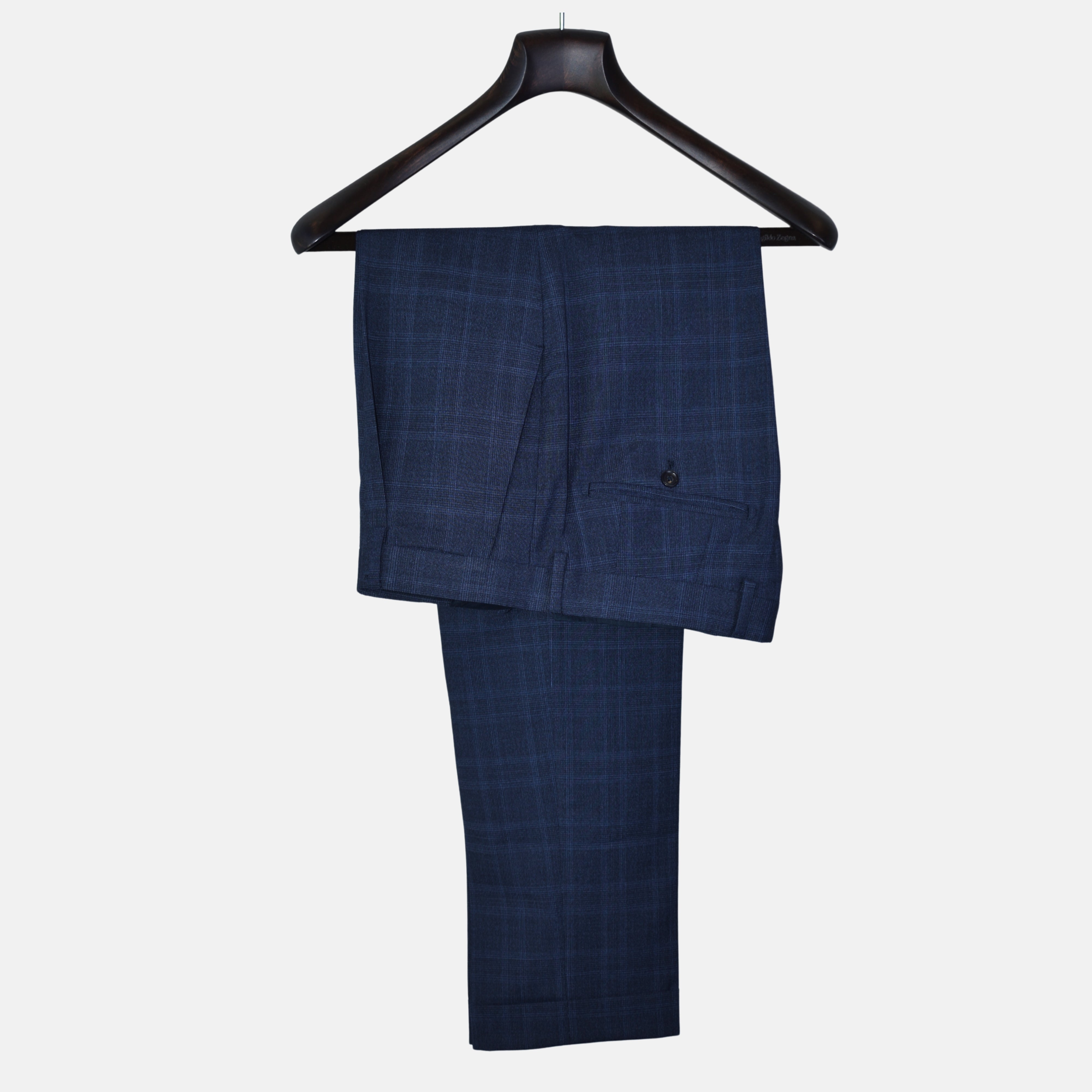 Blue Checkered Suit made of Polyester/Wool (EU 50)