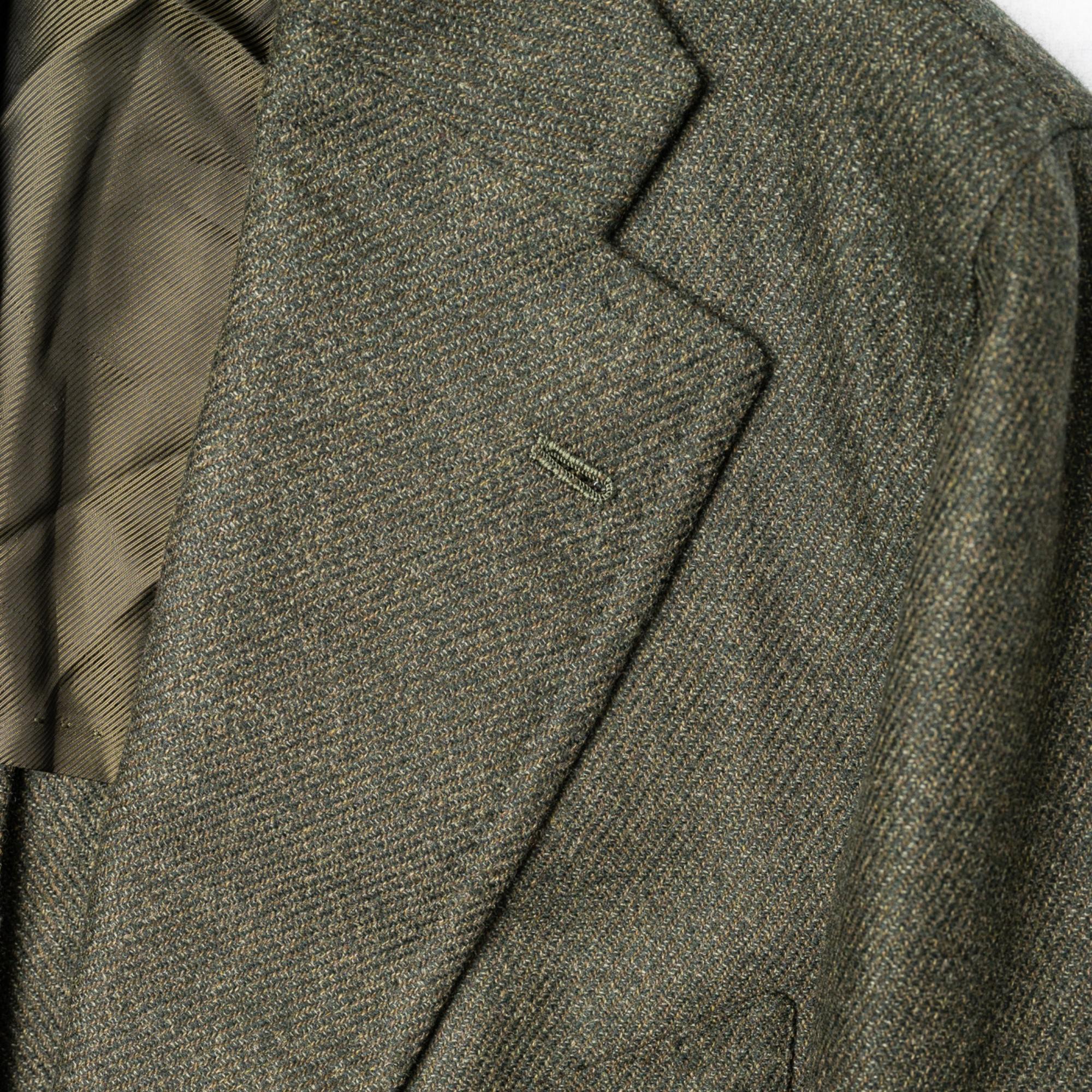 Olive Green Blazer made of Wool/Silk