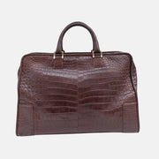 Brown Croco Traveller Bag