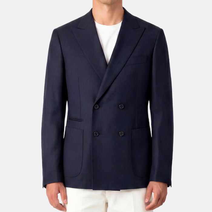 Navy Double Breasted Blazer made of Wool (EU 50)
