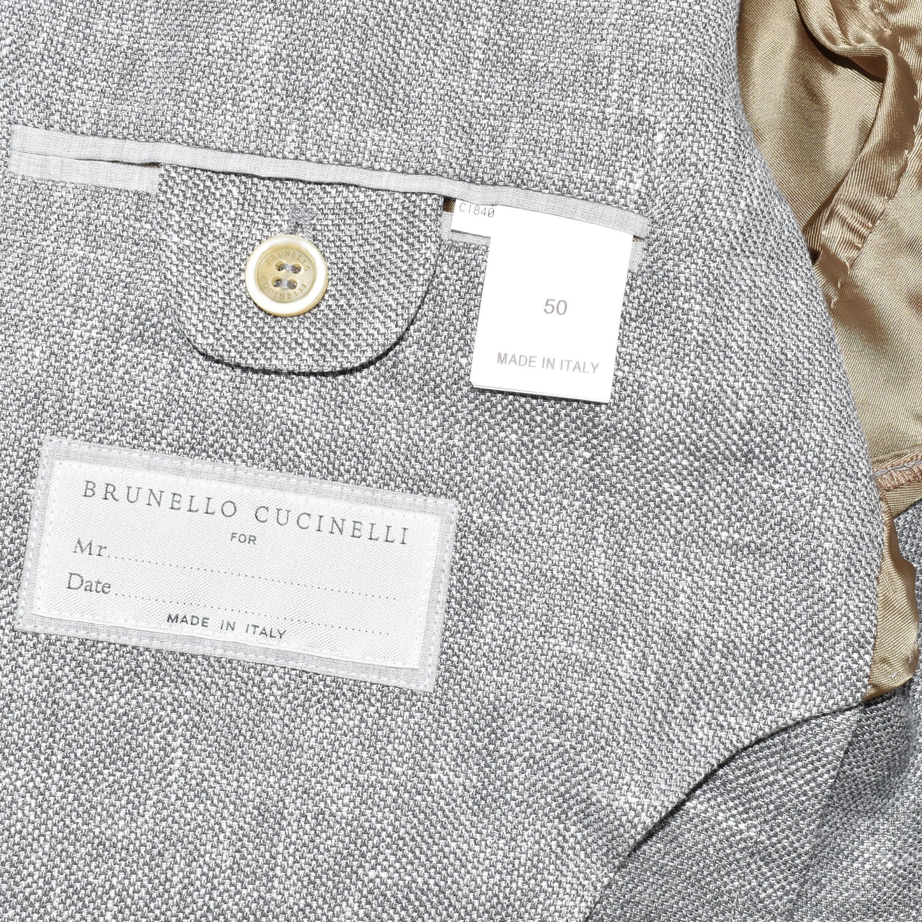 Gray Jacket Linen/Wool/Silk EU 50)