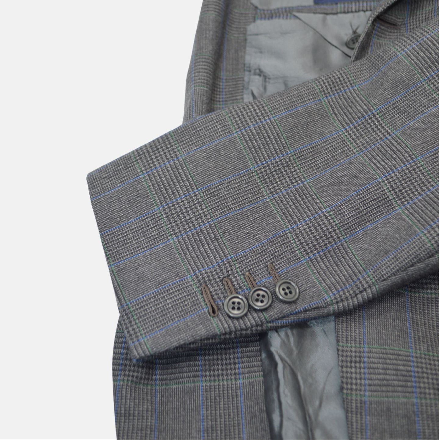 Grey Checked Suit made of Wool (46/48)