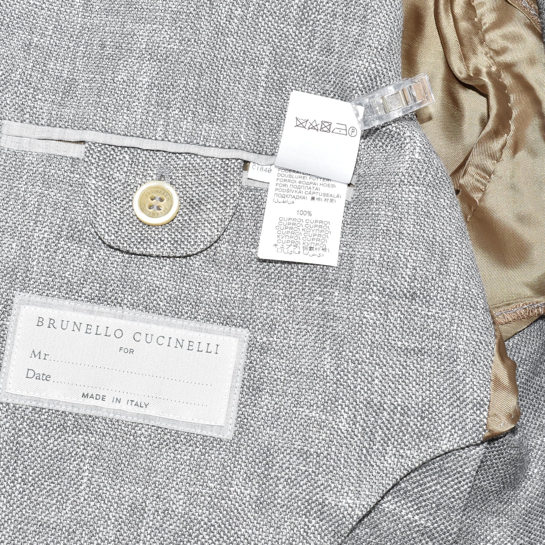 Gray Jacket Linen/Wool/Silk EU 50)