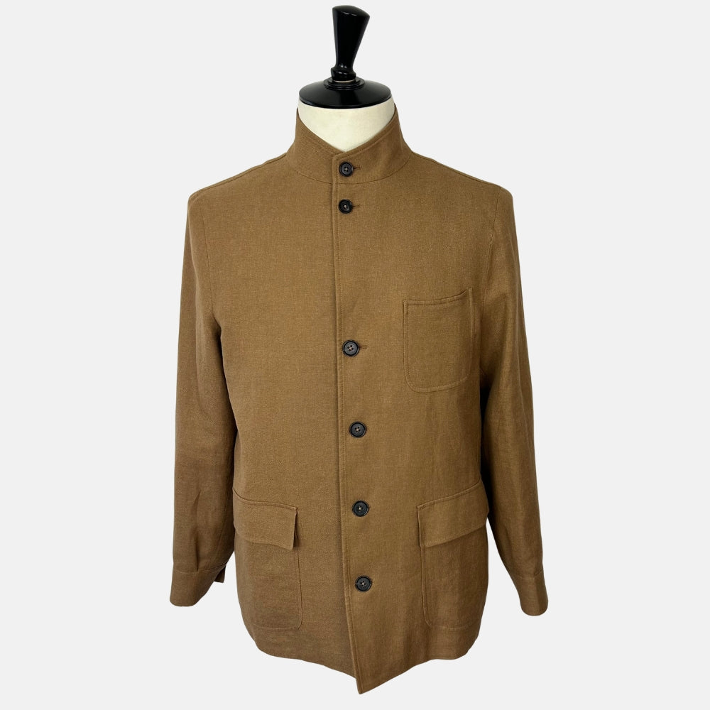 Brown Jacket made of Silk/Linen (EU 48)