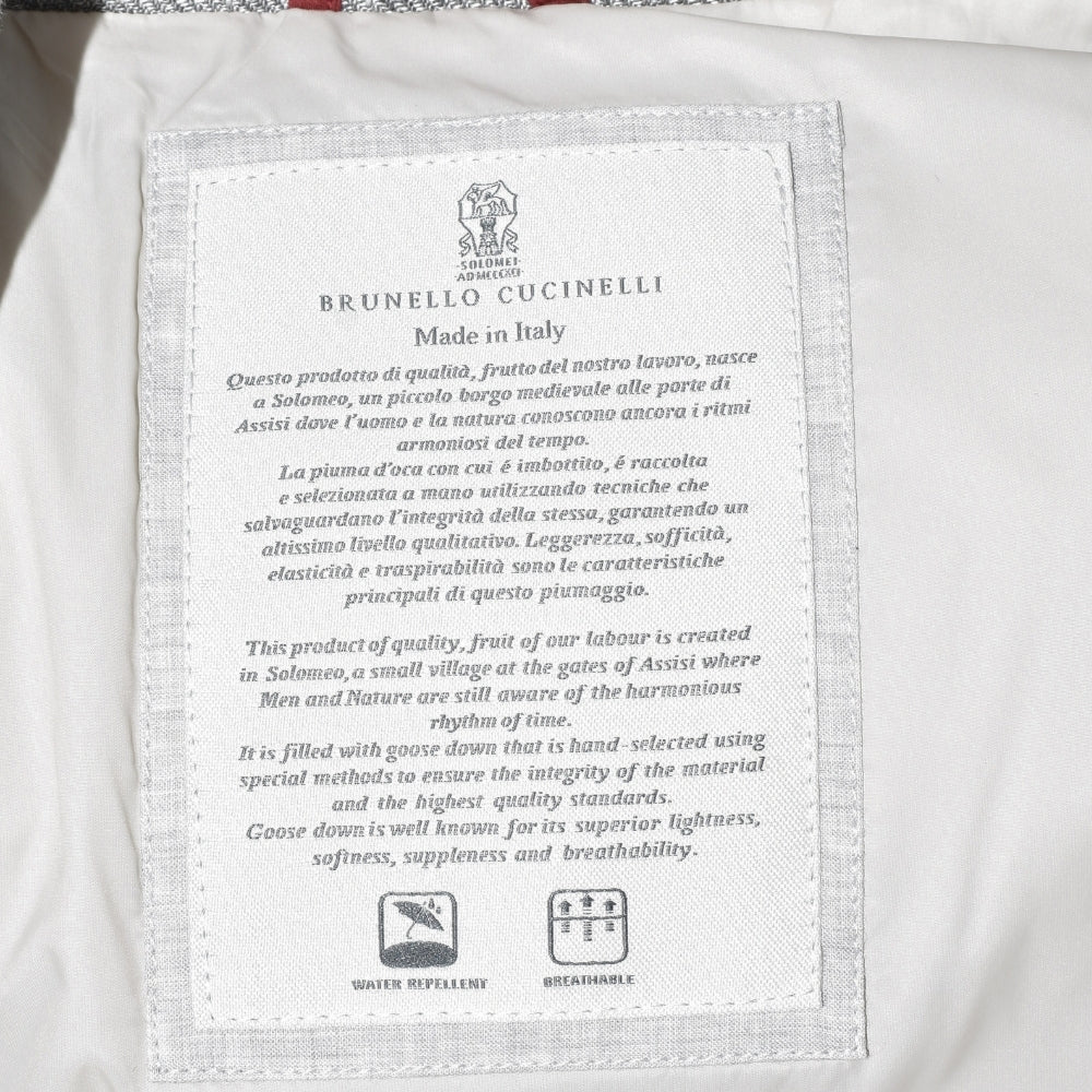 Gray Down Vest made of Hemp/Linen (L)