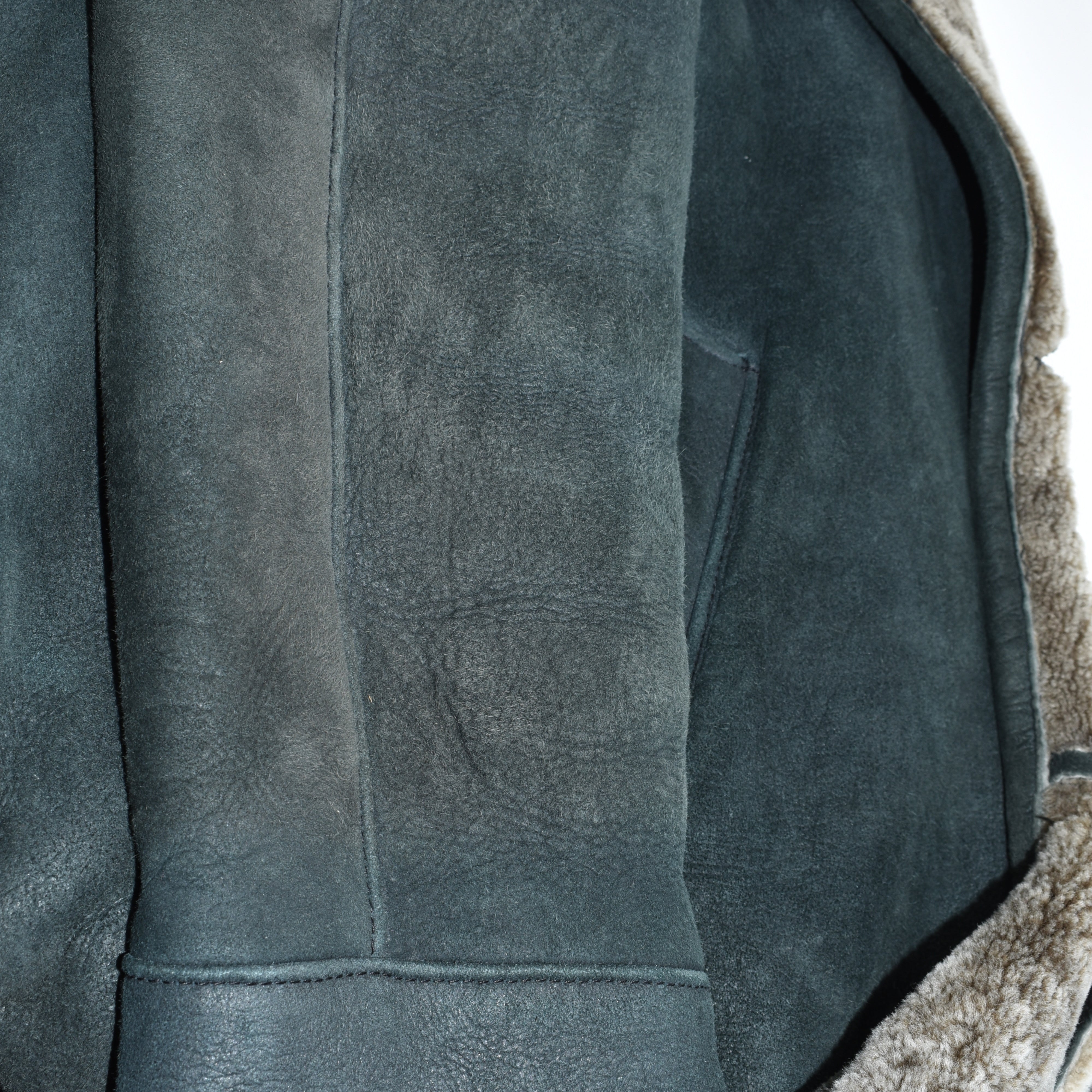 Gray Shearling Coat made of Lambskin (EU 48)