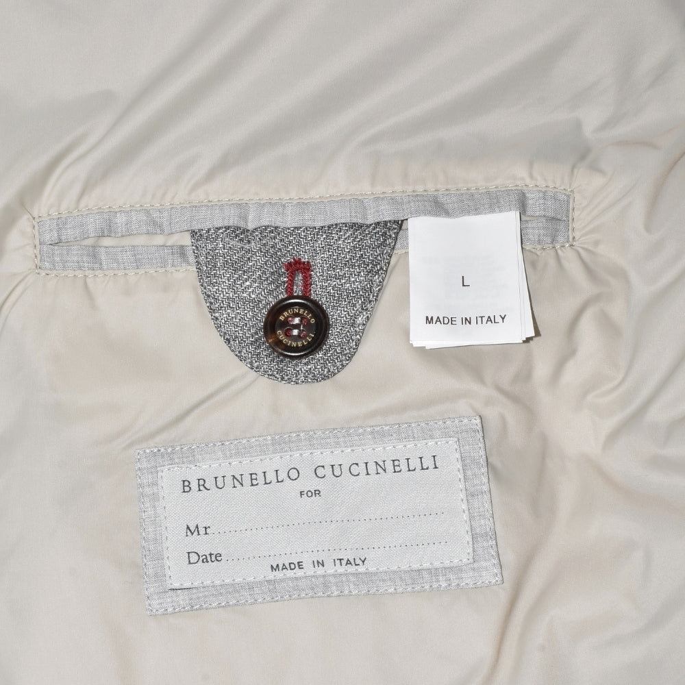 Grey Down Vest made of Hemp/Linen (L)