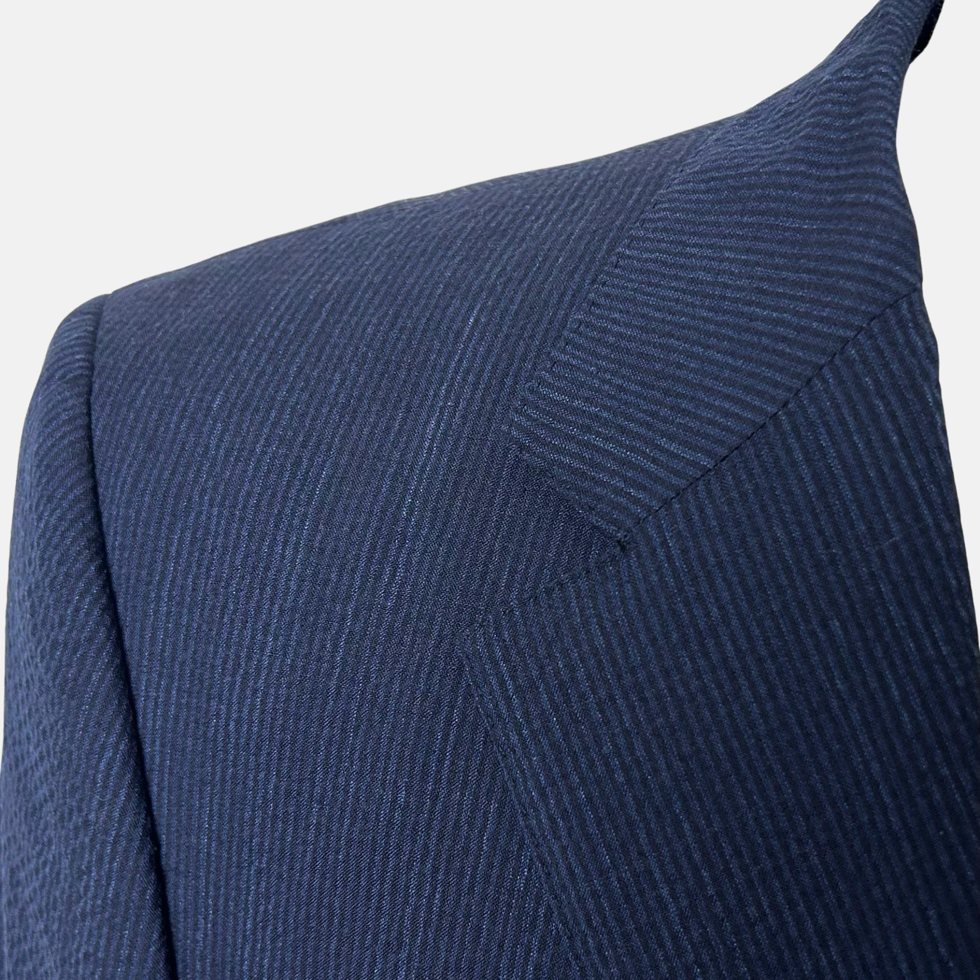 Navy Striped Suit made of Wool/Silk/Linen (EU 50)
