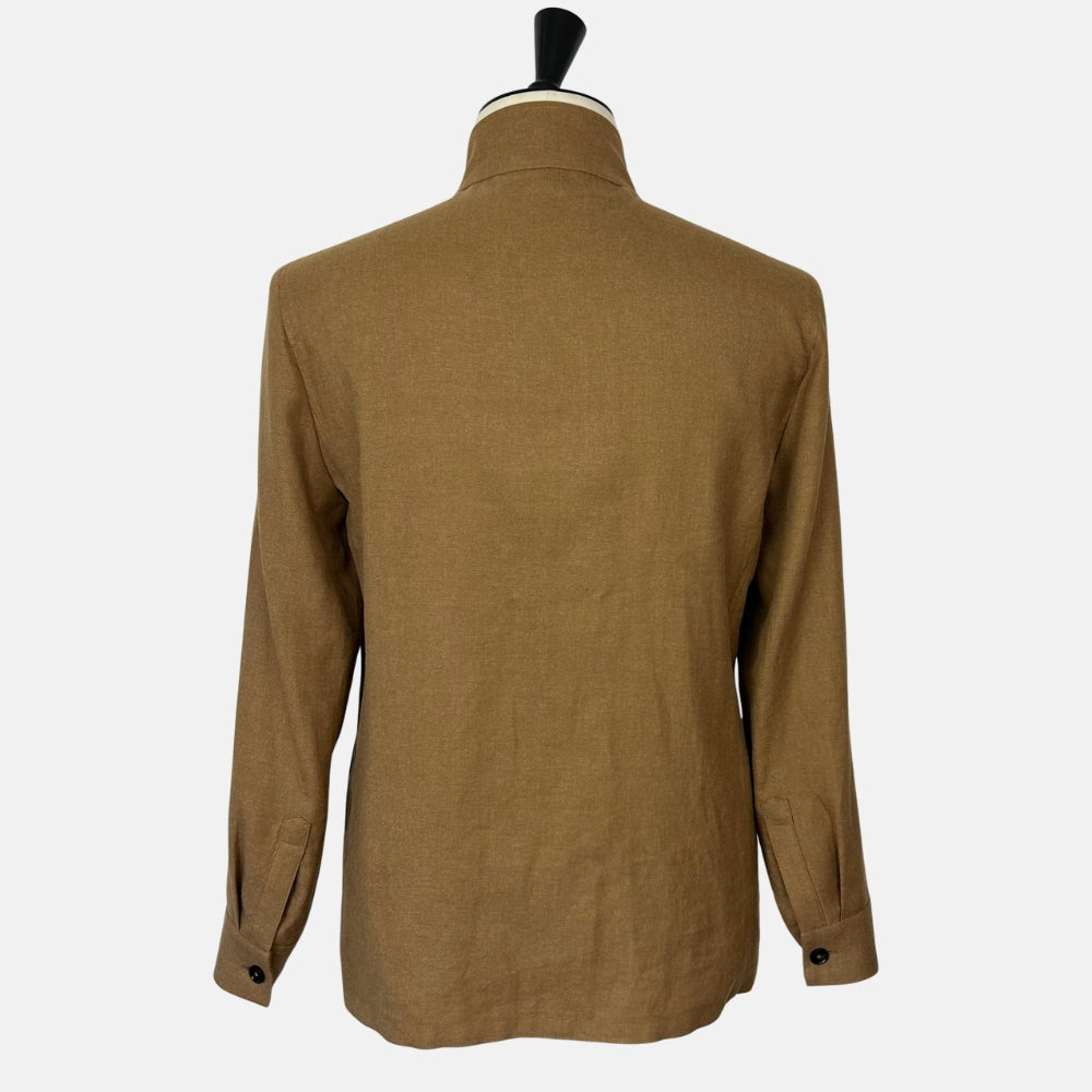 Brown Jacket made of Silk/Linen (EU 48)