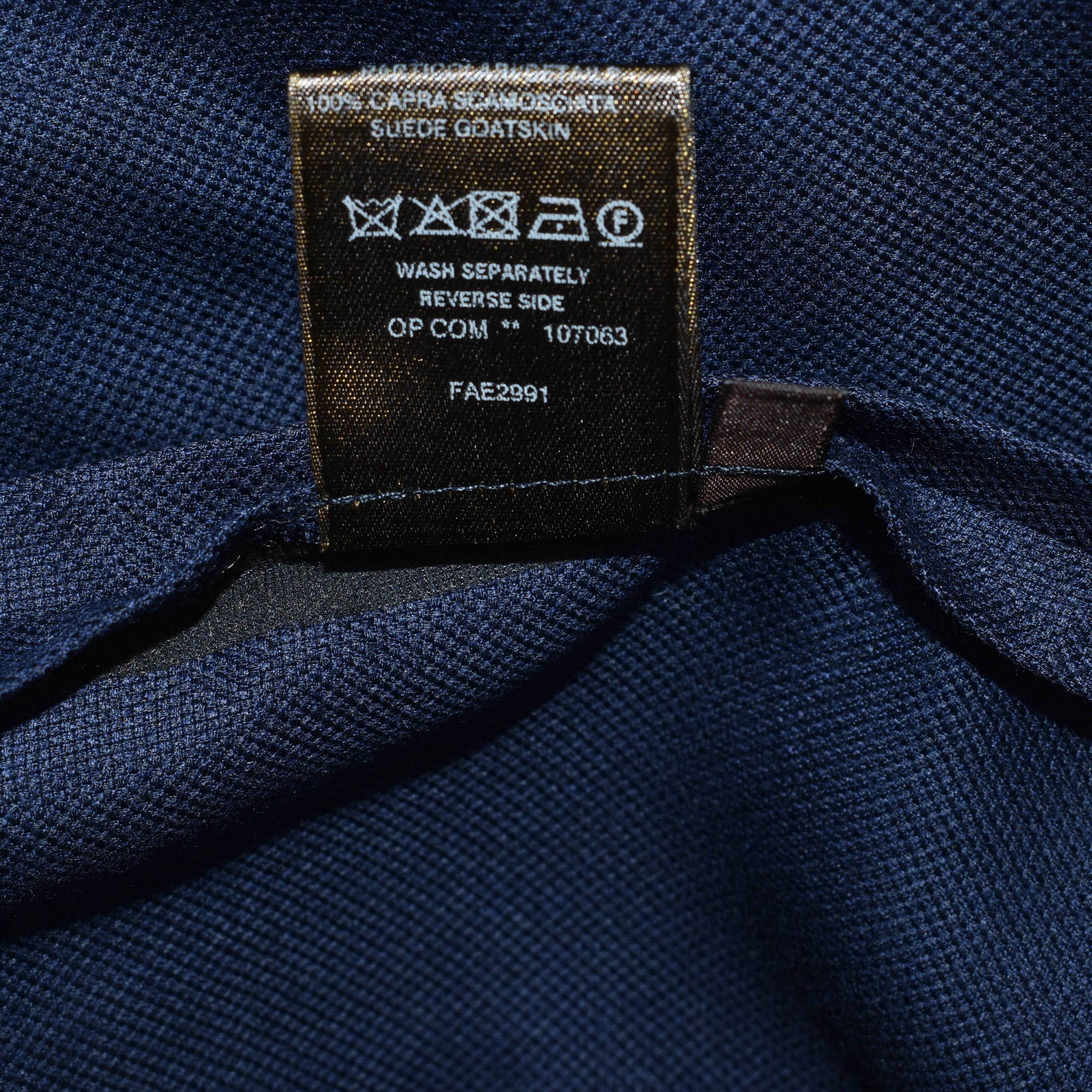 Navy Cashseta Blazer mit Leder-Details aus Kaschmir/Seide (EU 54)