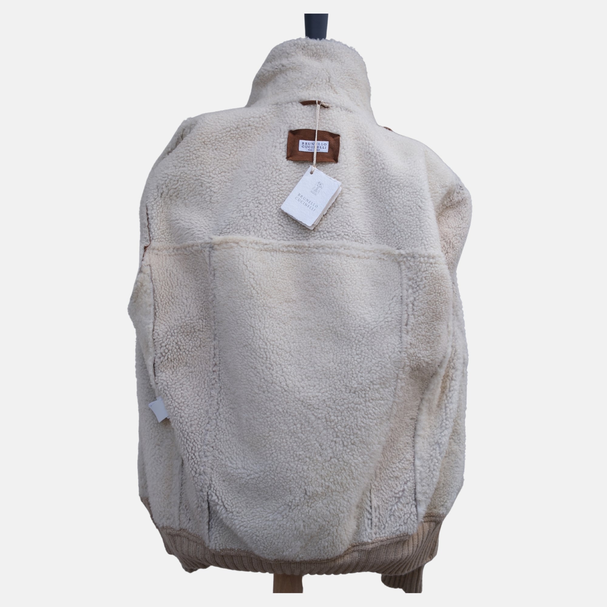 Braune Shearling Jacke (M)