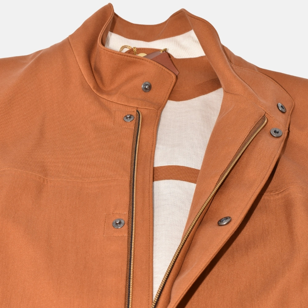 Terracotta Vest made of Silk (M)