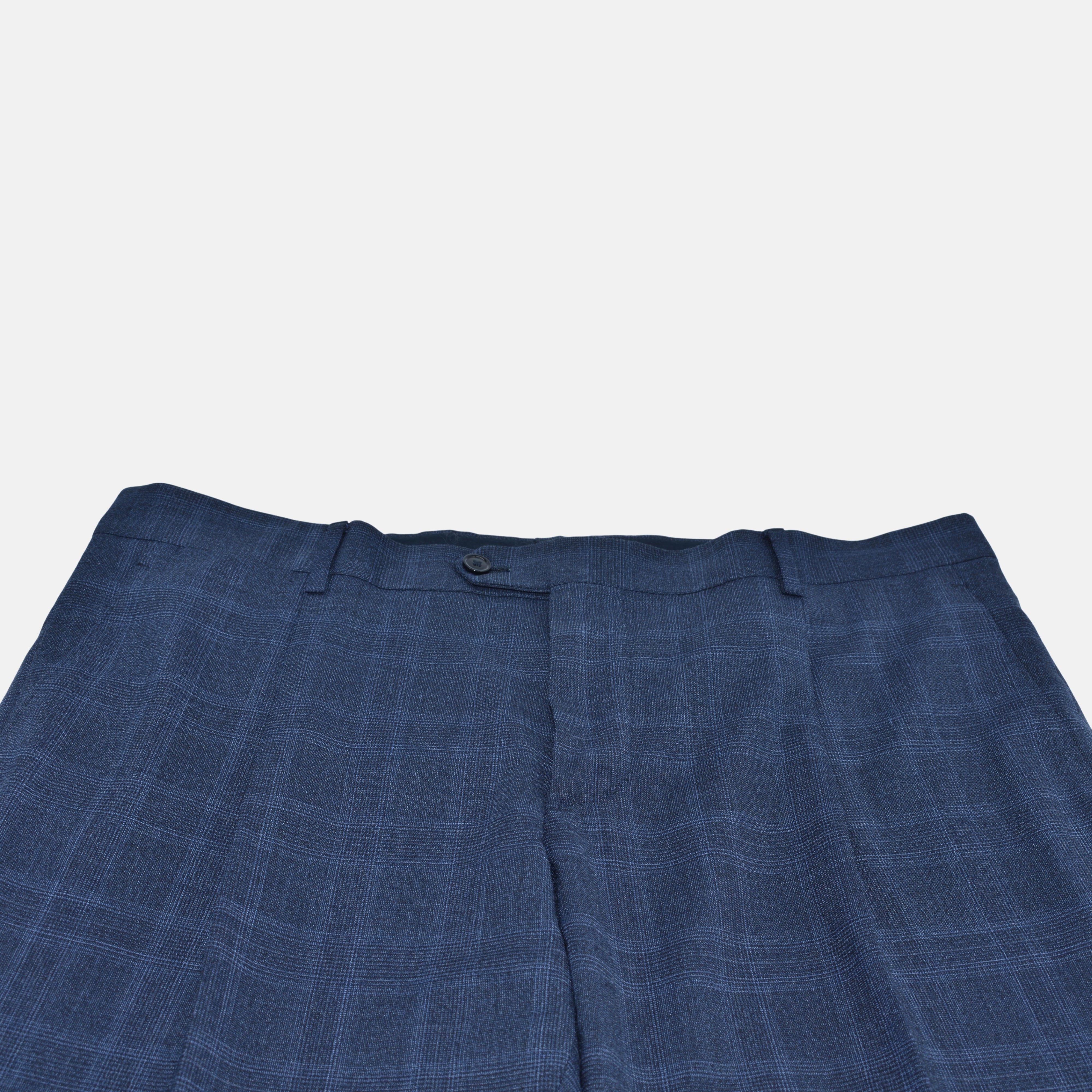 Blue Checkered Suit made of Polyester/Wool (EU 50)