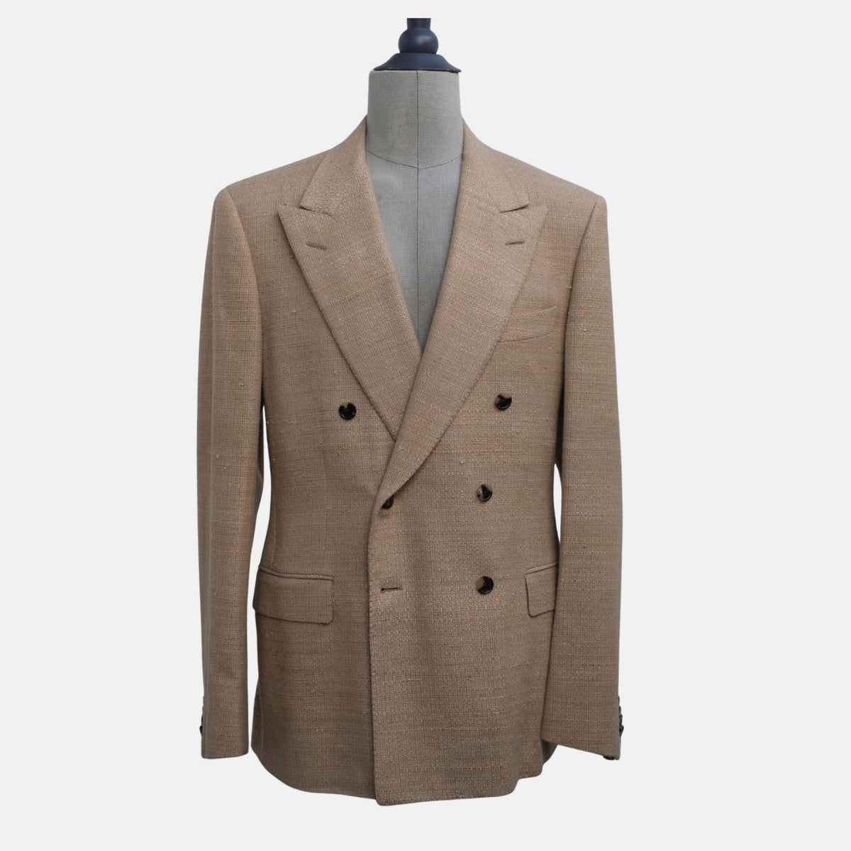 Loro Piana Lotus Flower Double-Breasted Jacket Beige (EU 54)