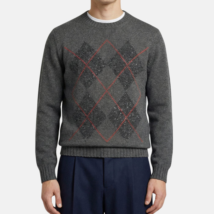 Grey Sweater made of Wool/Cashmere/Silk (EU 50)