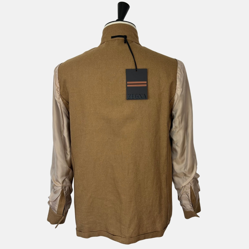 Brown Jacket made of Silk/Linen (EU 48)