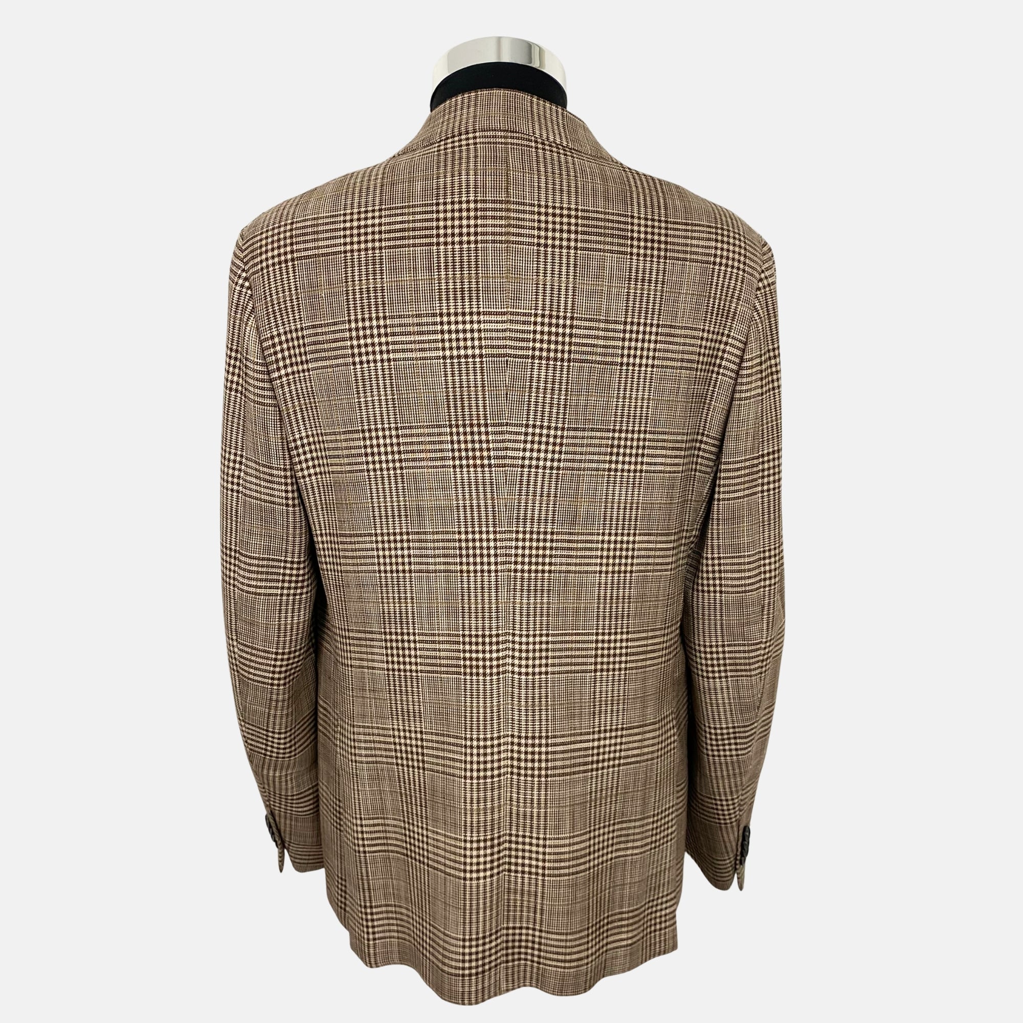 Brown Patterned Blazer made of Silk (EU 48)