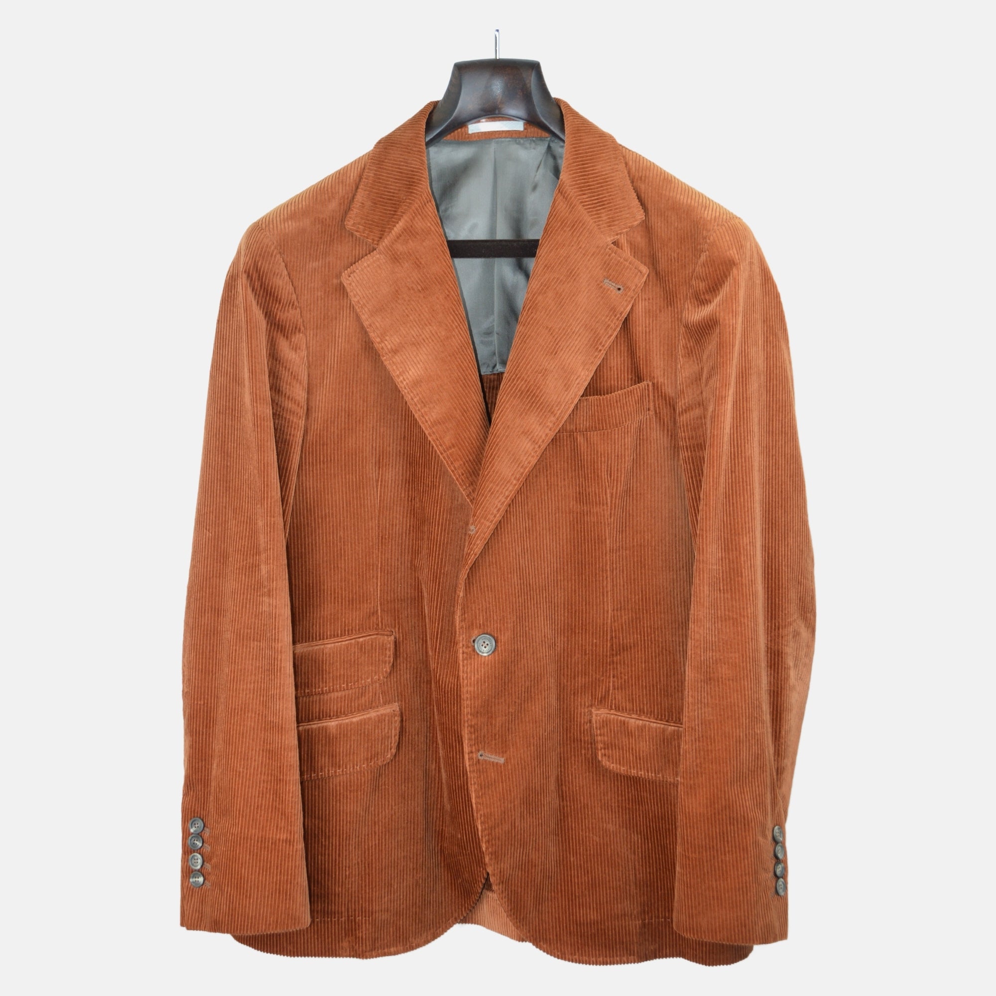 Terracotta Corduroy Suit made of Cotton (EU 50)