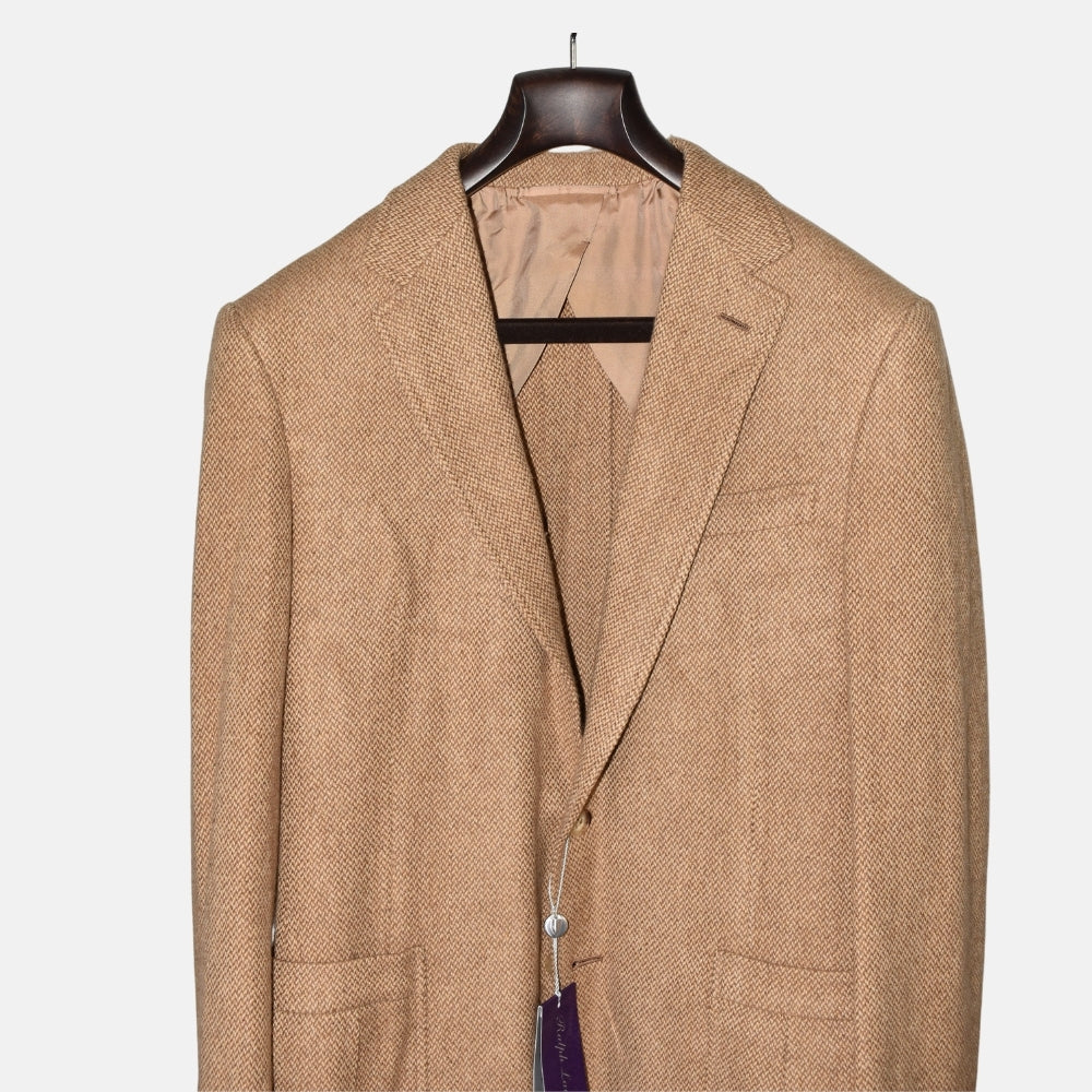 Beige Pattered Blazer made of Wool/Cashmere (EU 50L)