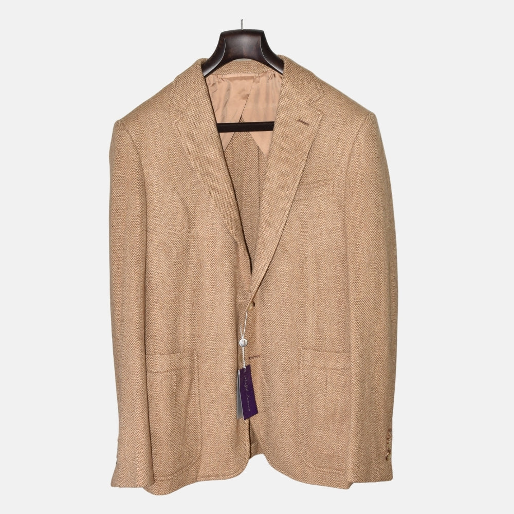 Beige Pattered Blazer made of Wool/Cashmere (EU 50L)