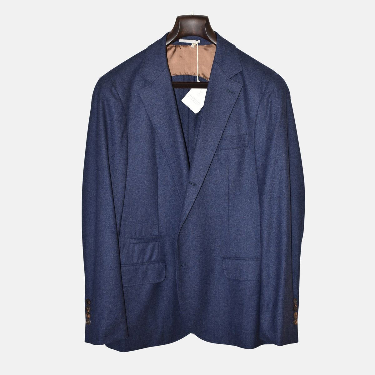 Navy Flannel Blazer made of Wool/Silk/Cashmere (EU 50)